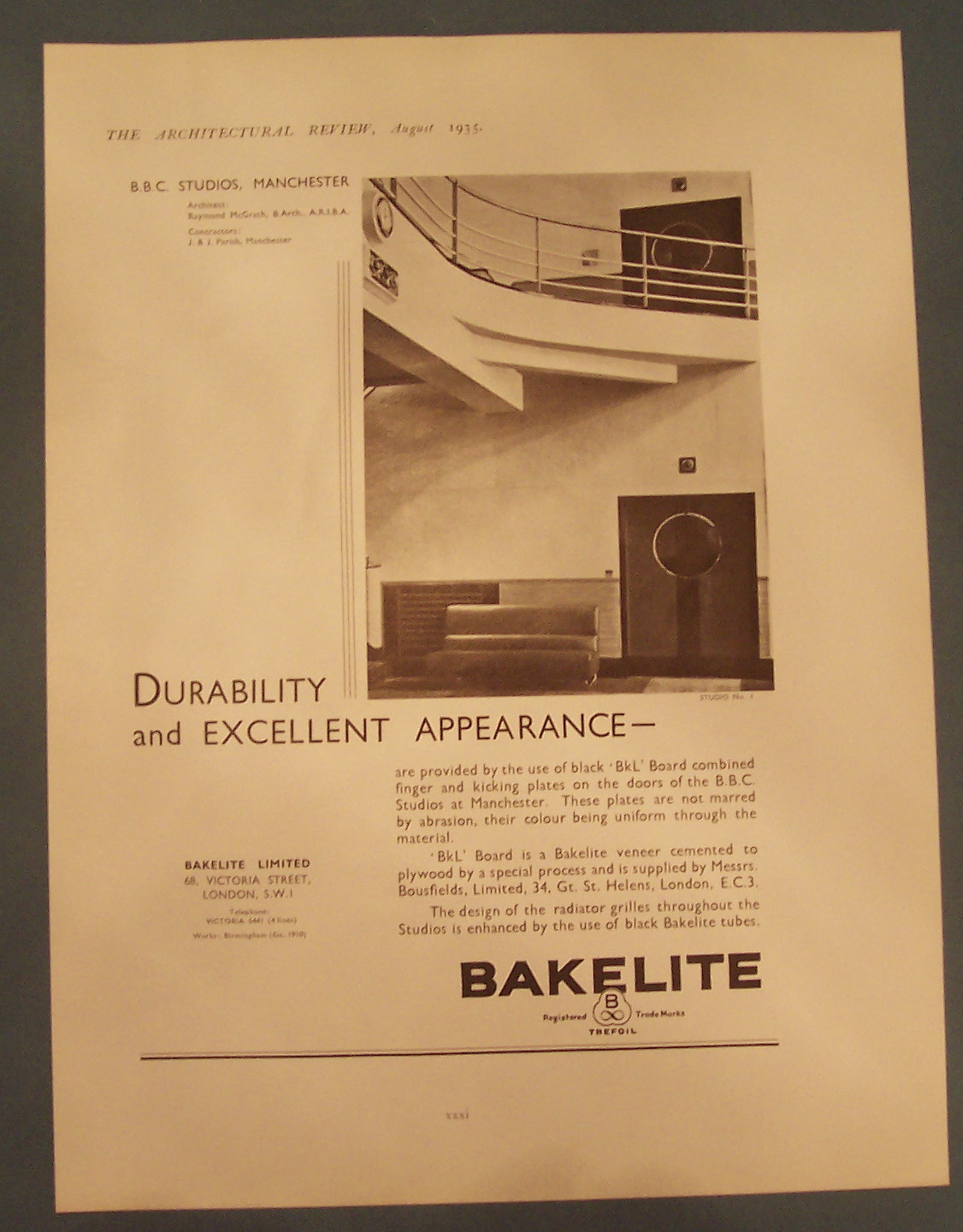 Vintage Ad: 1935 Bakelite