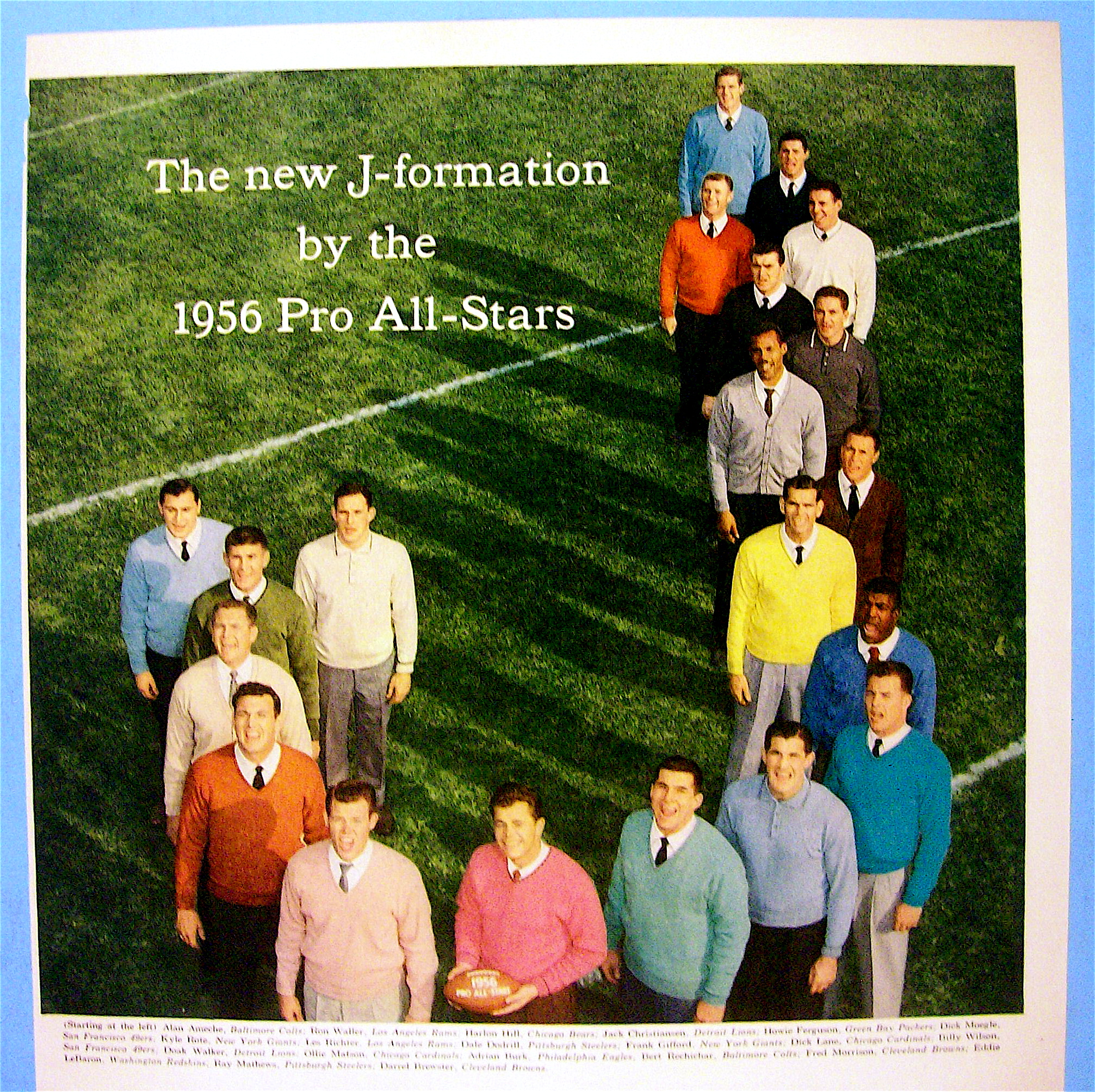 1956 Jantzen Sweaters with Football Pro All Stars