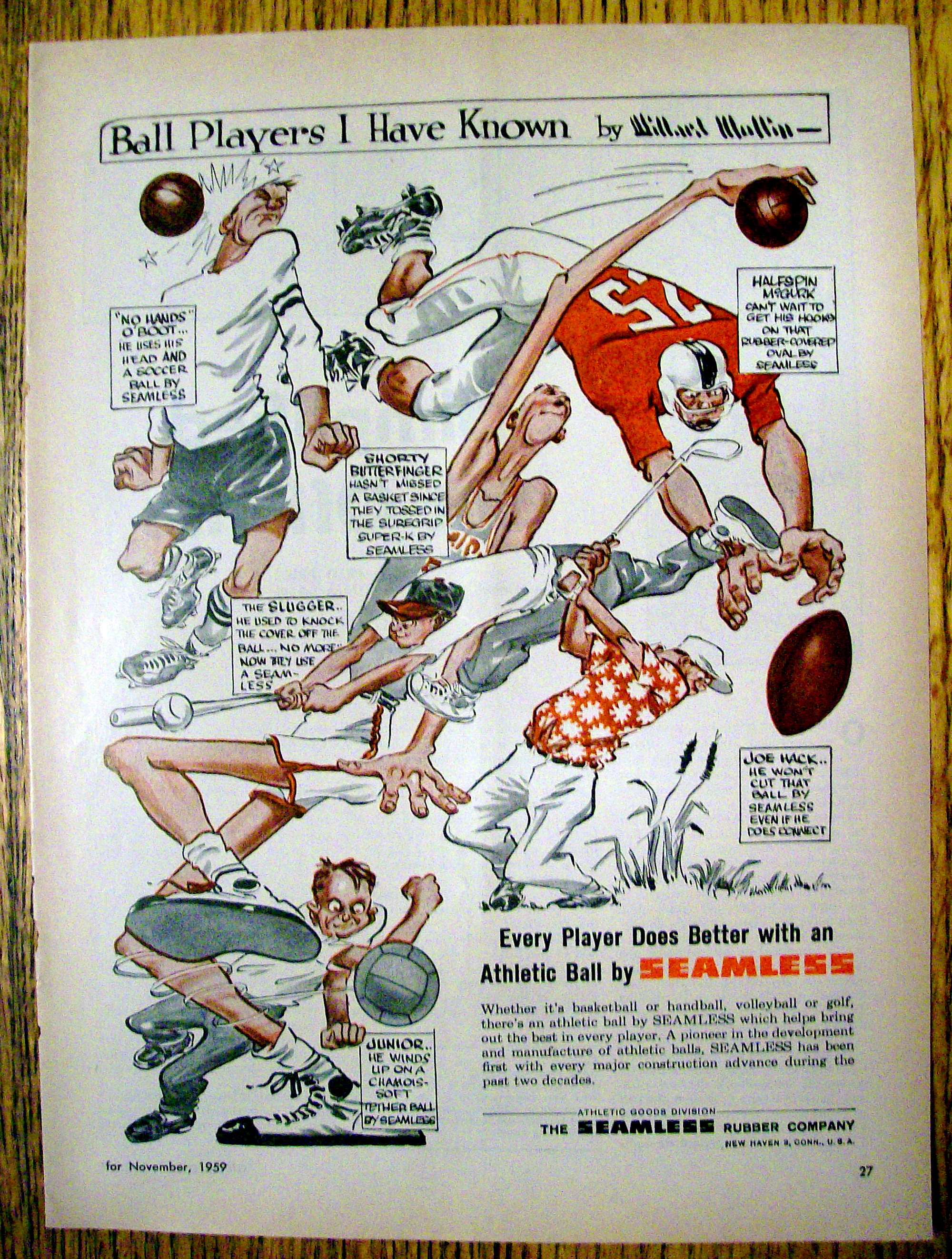 Vintage Ad: 1959 Seamless Athletic Ball