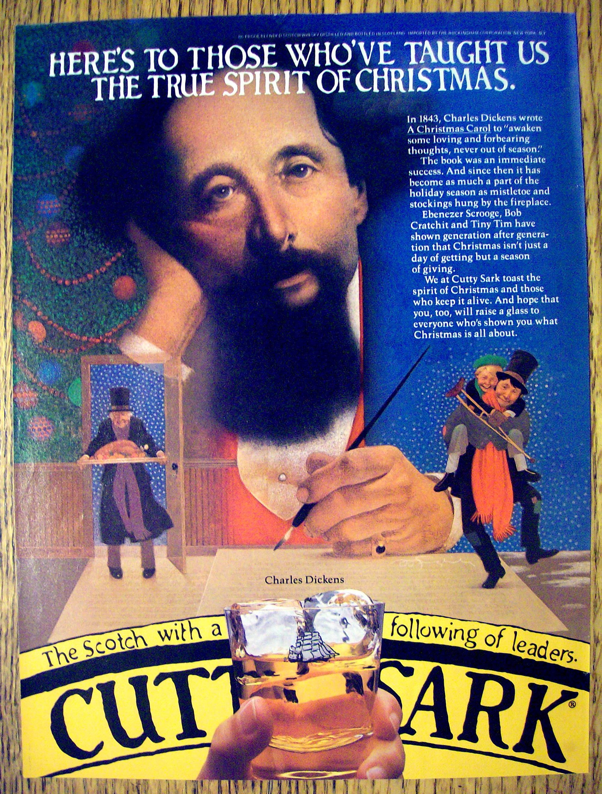 1981 Cutty Sark Whiskey with Charles Dickens
