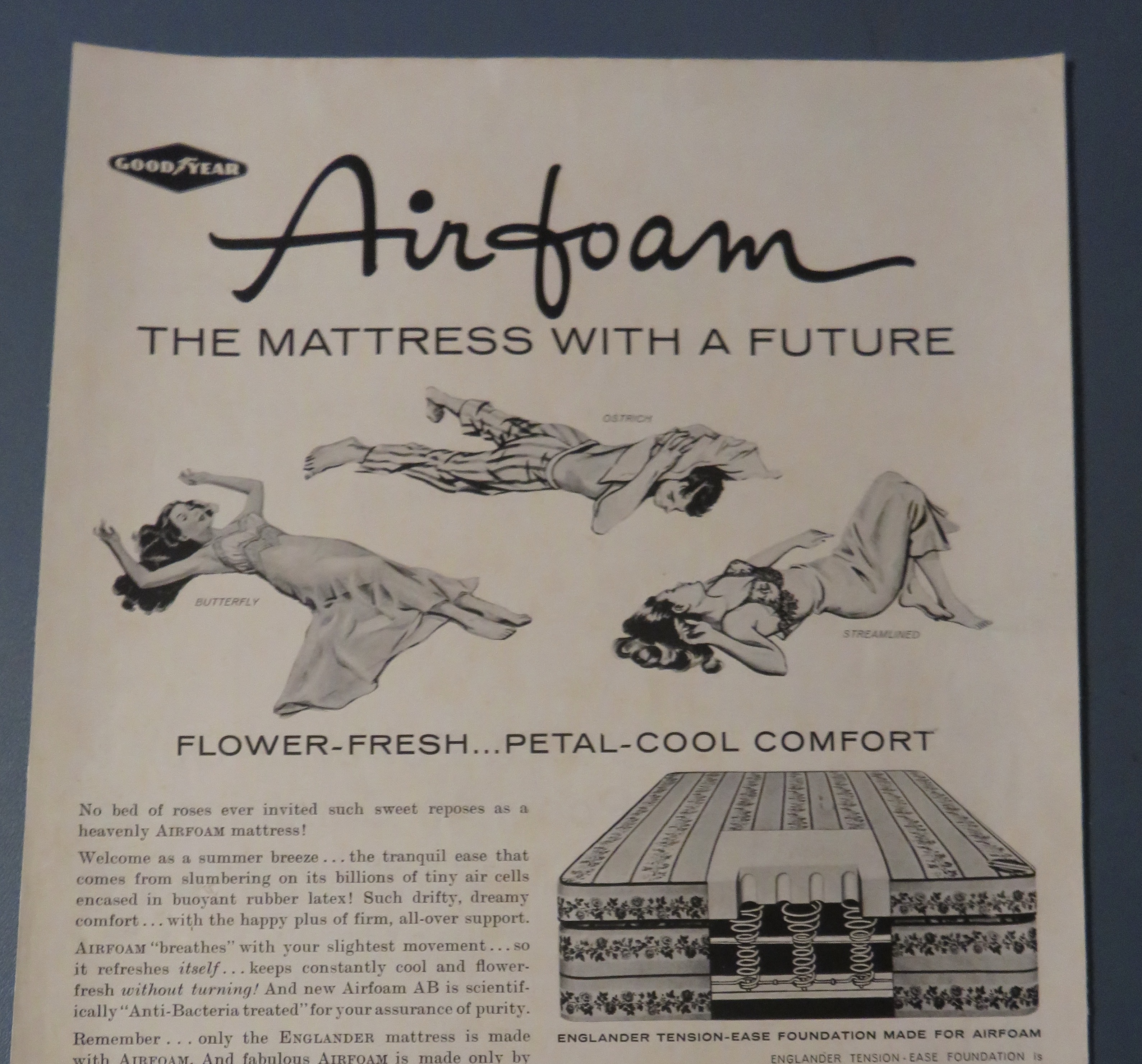1960 Good Year Air Foam Mattress w 3 Different Sleepers
