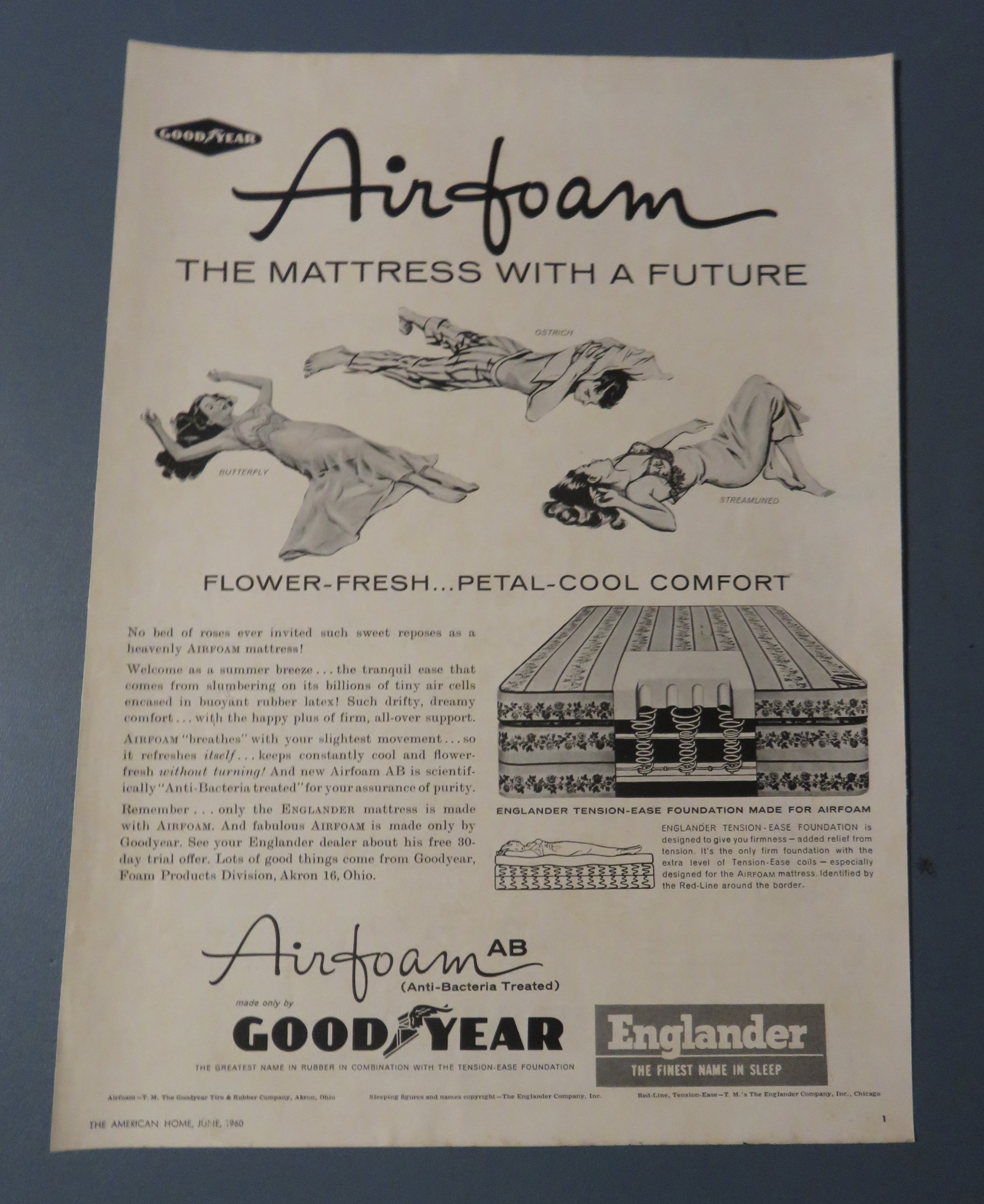 1960 Good Year Air Foam Mattress w 3 Different Sleepers