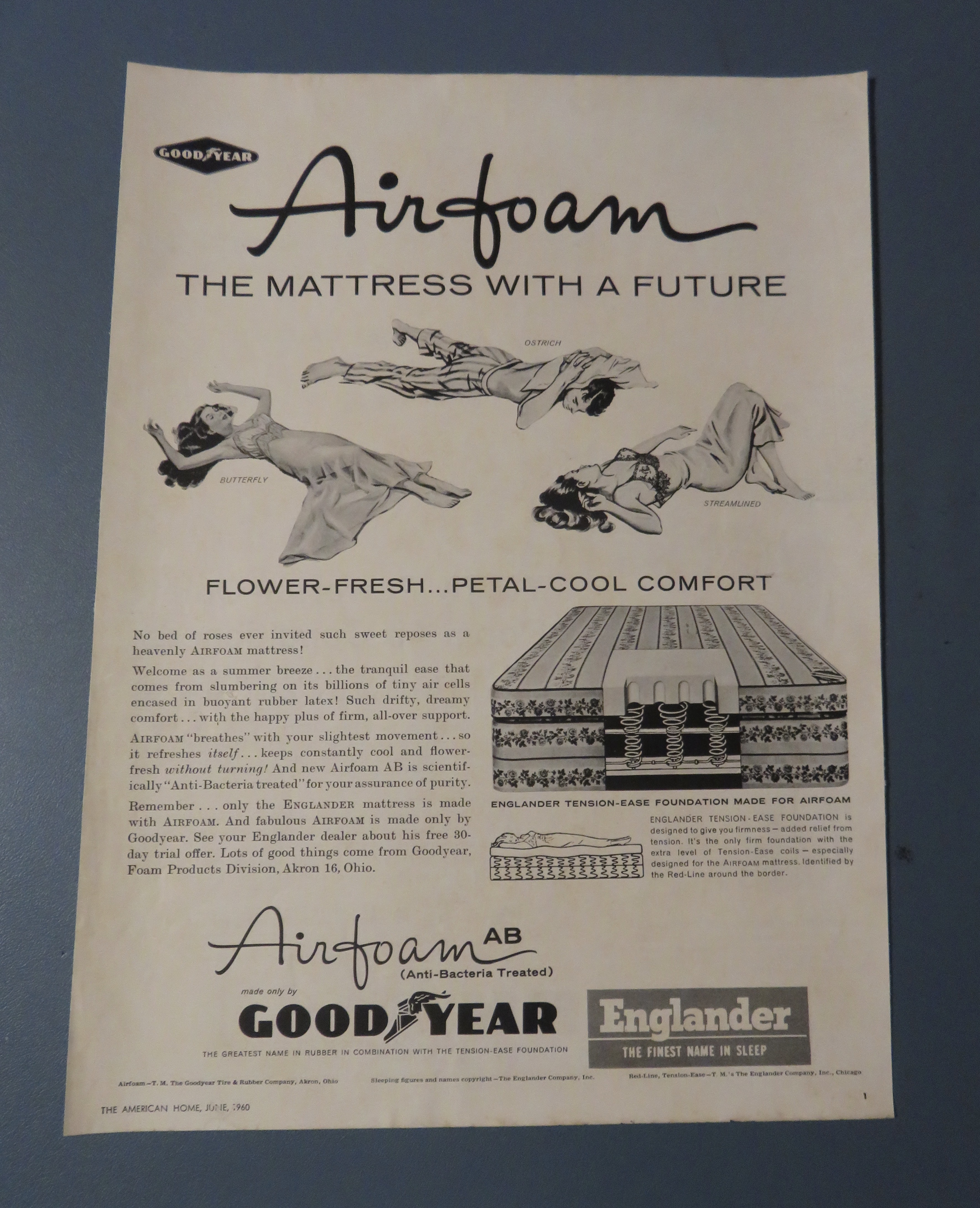 1960 Good Year Air Foam Mattress w 3 Different Sleepers