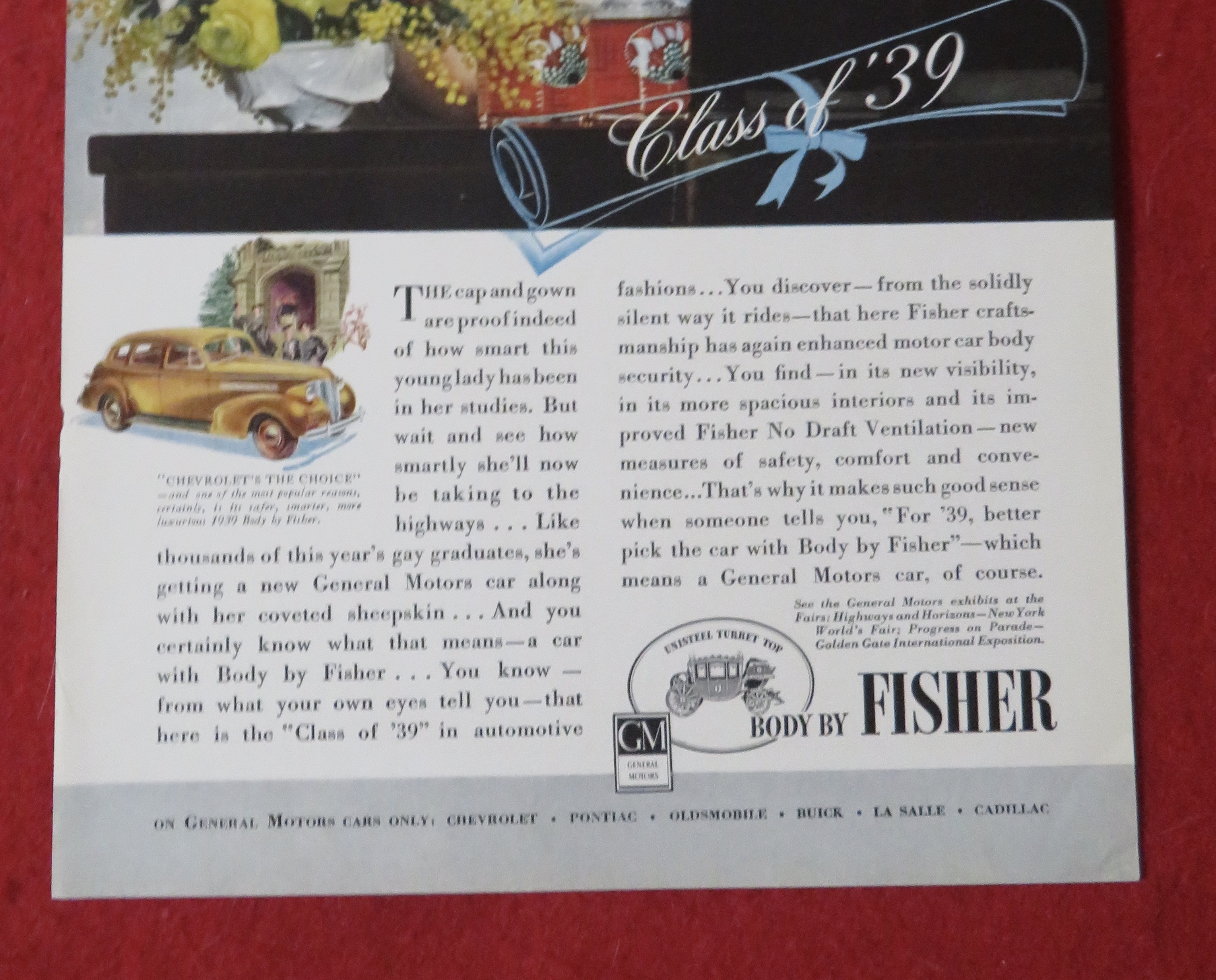 1939 Body By Fisher with Woman Graduating