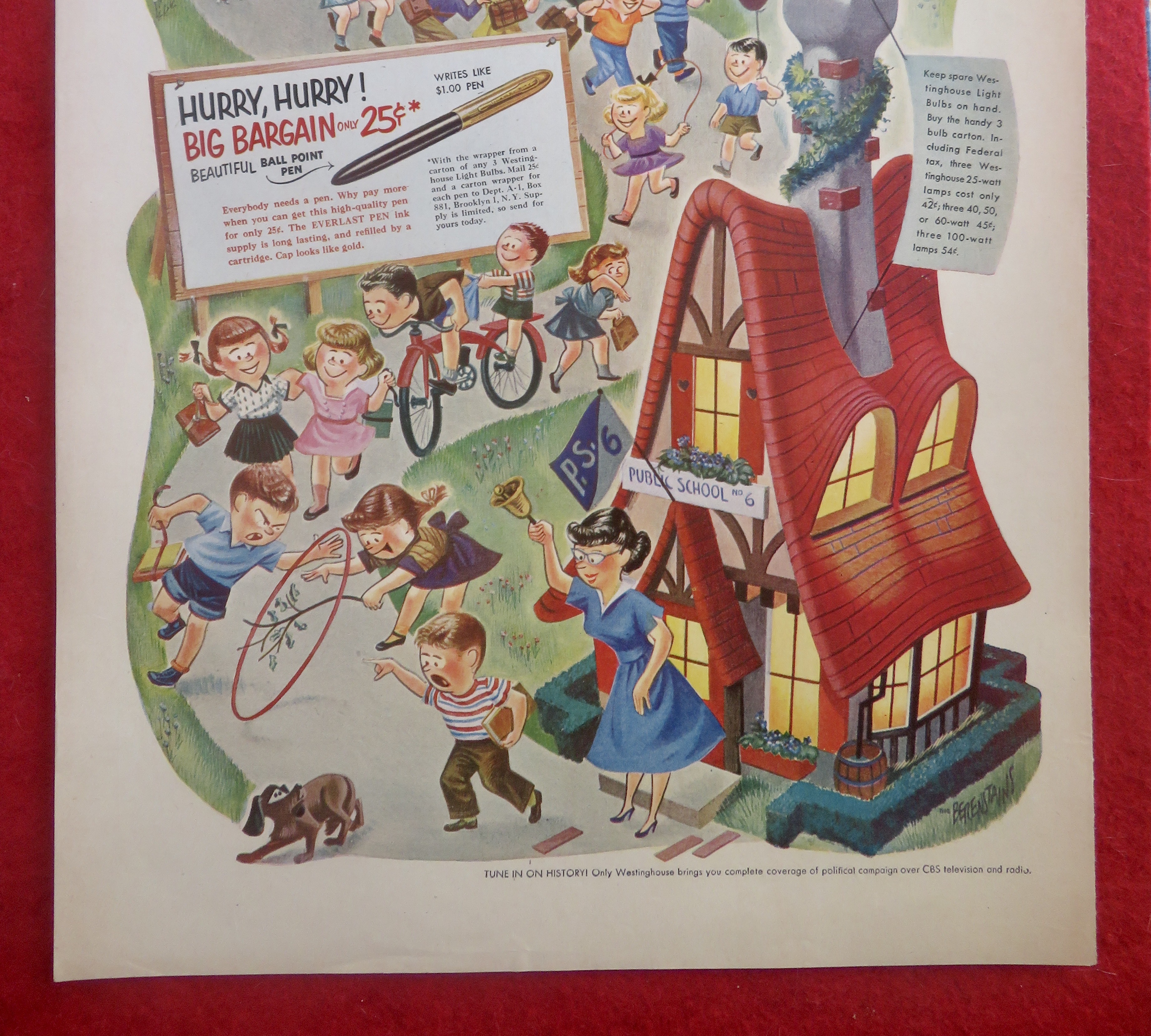 1950's Westinghouse Light Bulbs with Children Playing