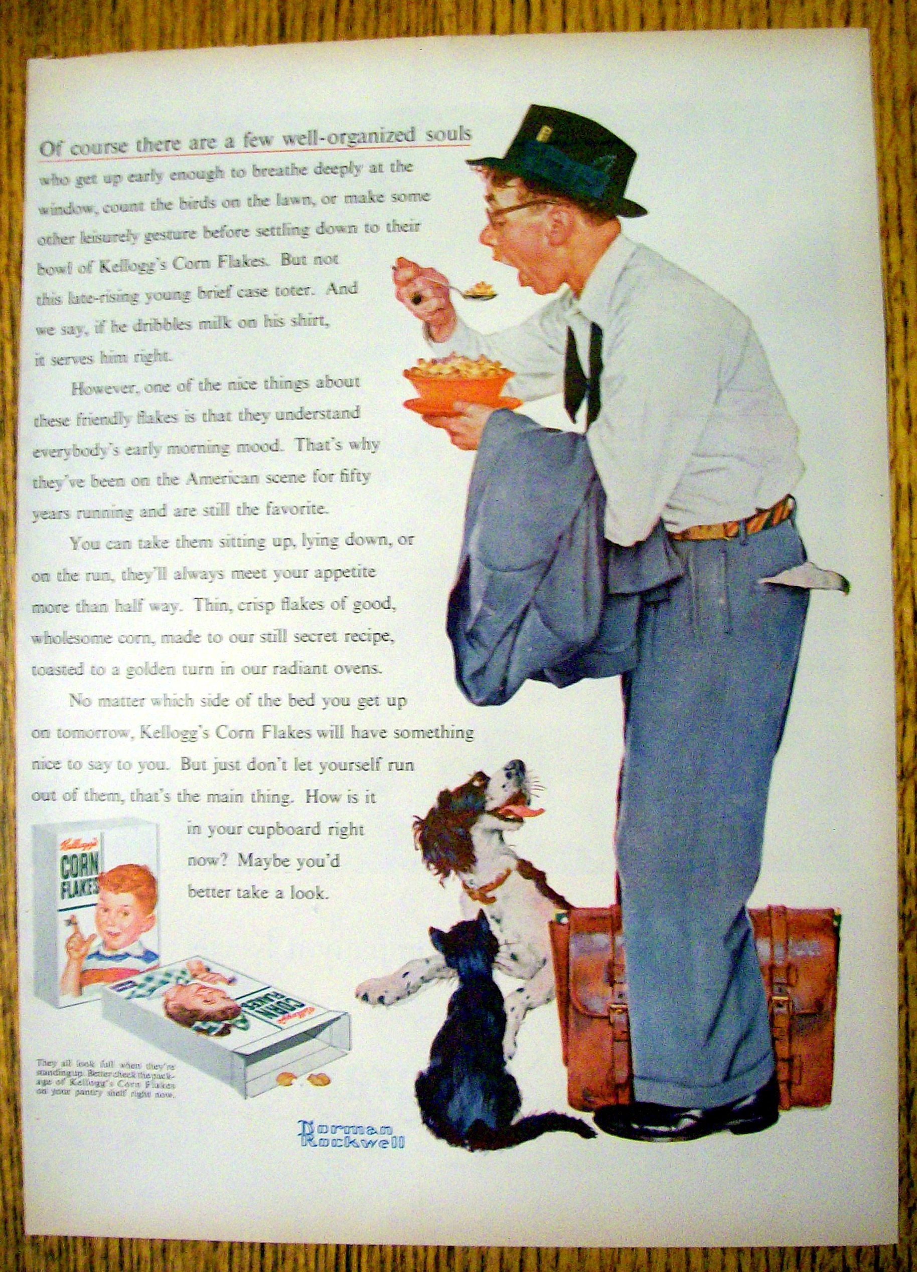 1955 Kellogg Corn Flakes By Norman Rockwell