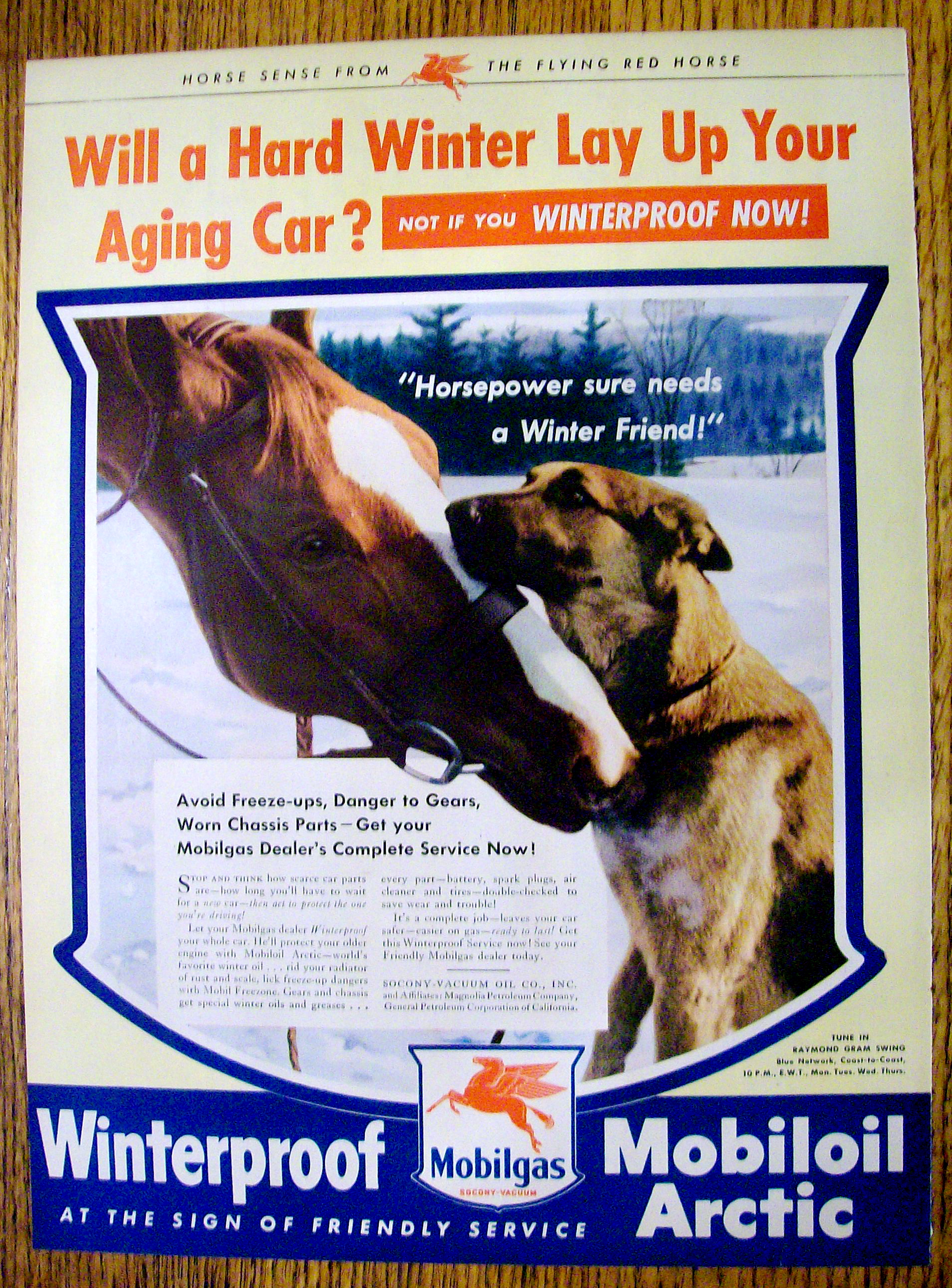 Vintage Ad: 1944 Mobil Gas & Mobil Oil