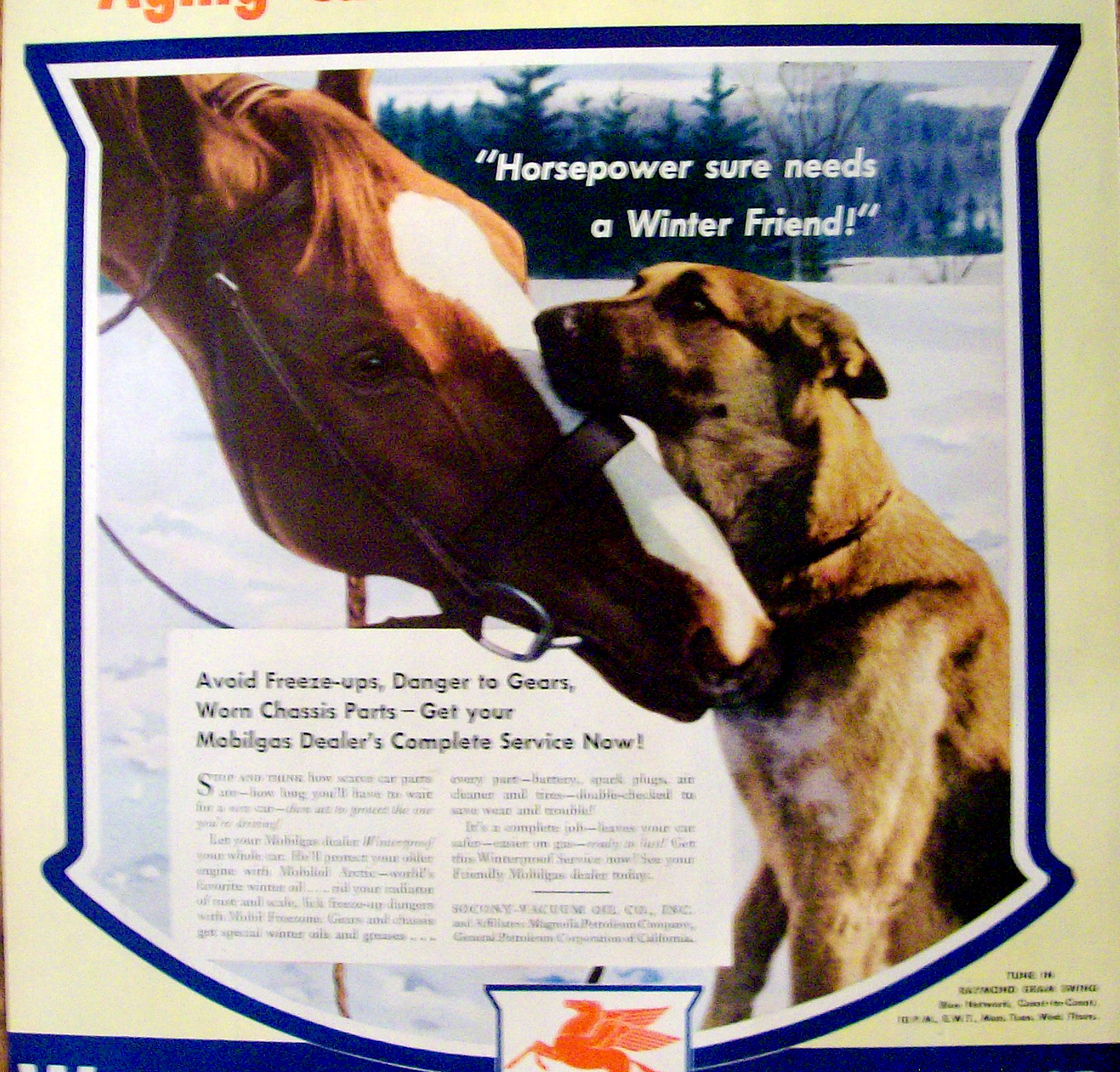 Vintage Ad: 1944 Mobil Gas & Mobil Oil