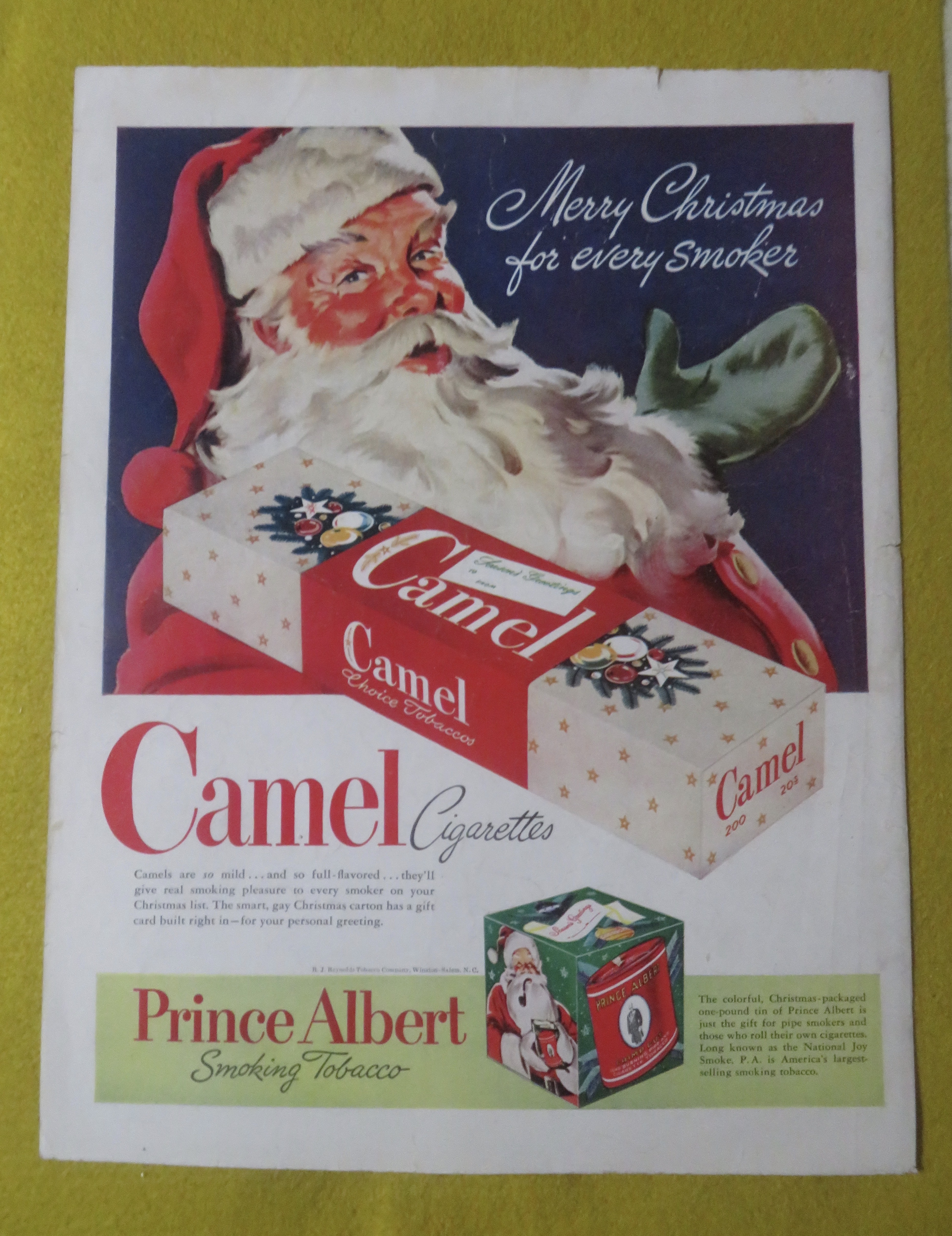 1946 Camel Cigarettes with Santa Claus