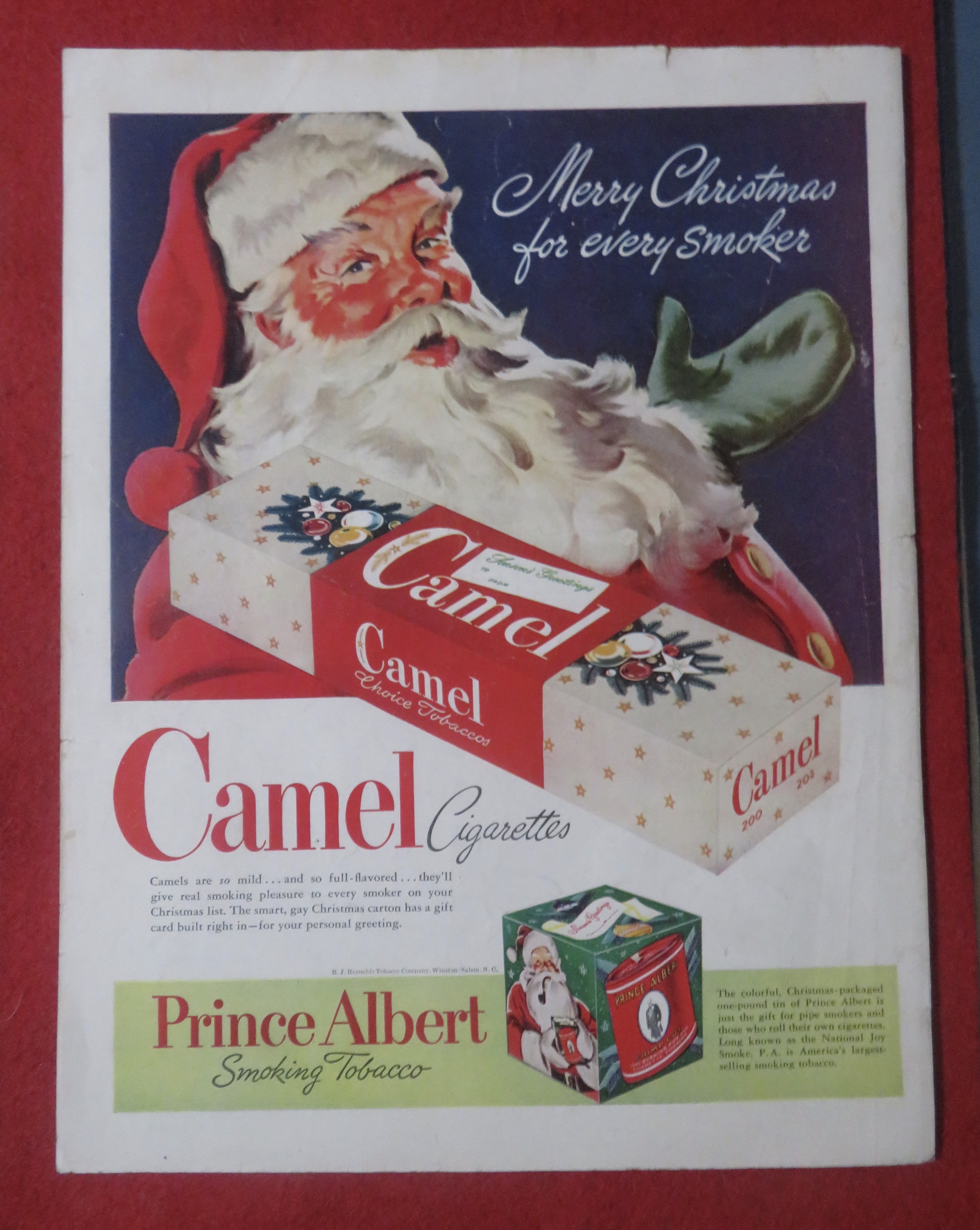 1946 Camel Cigarettes with Santa Claus