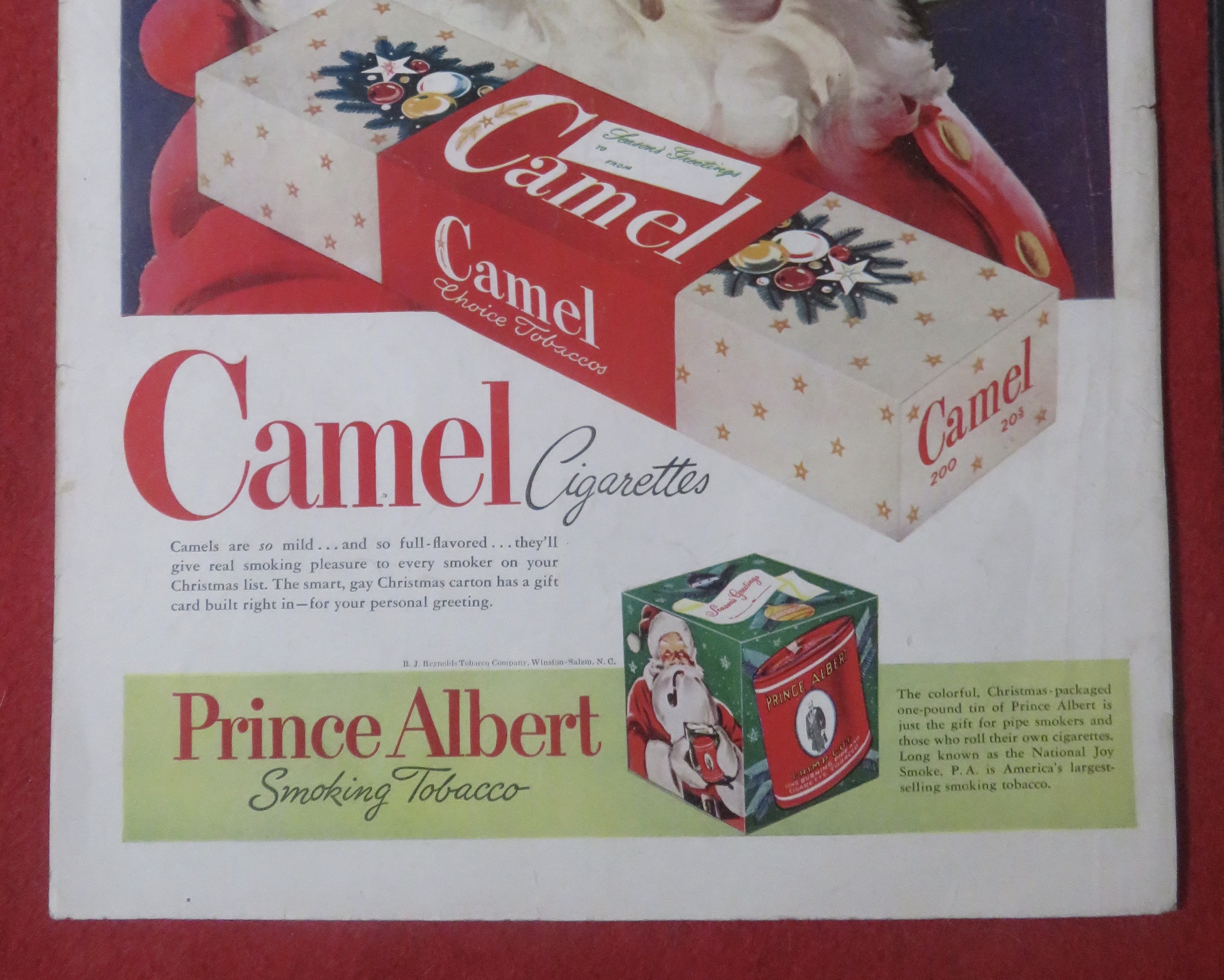 1946 Camel Cigarettes with Santa Claus