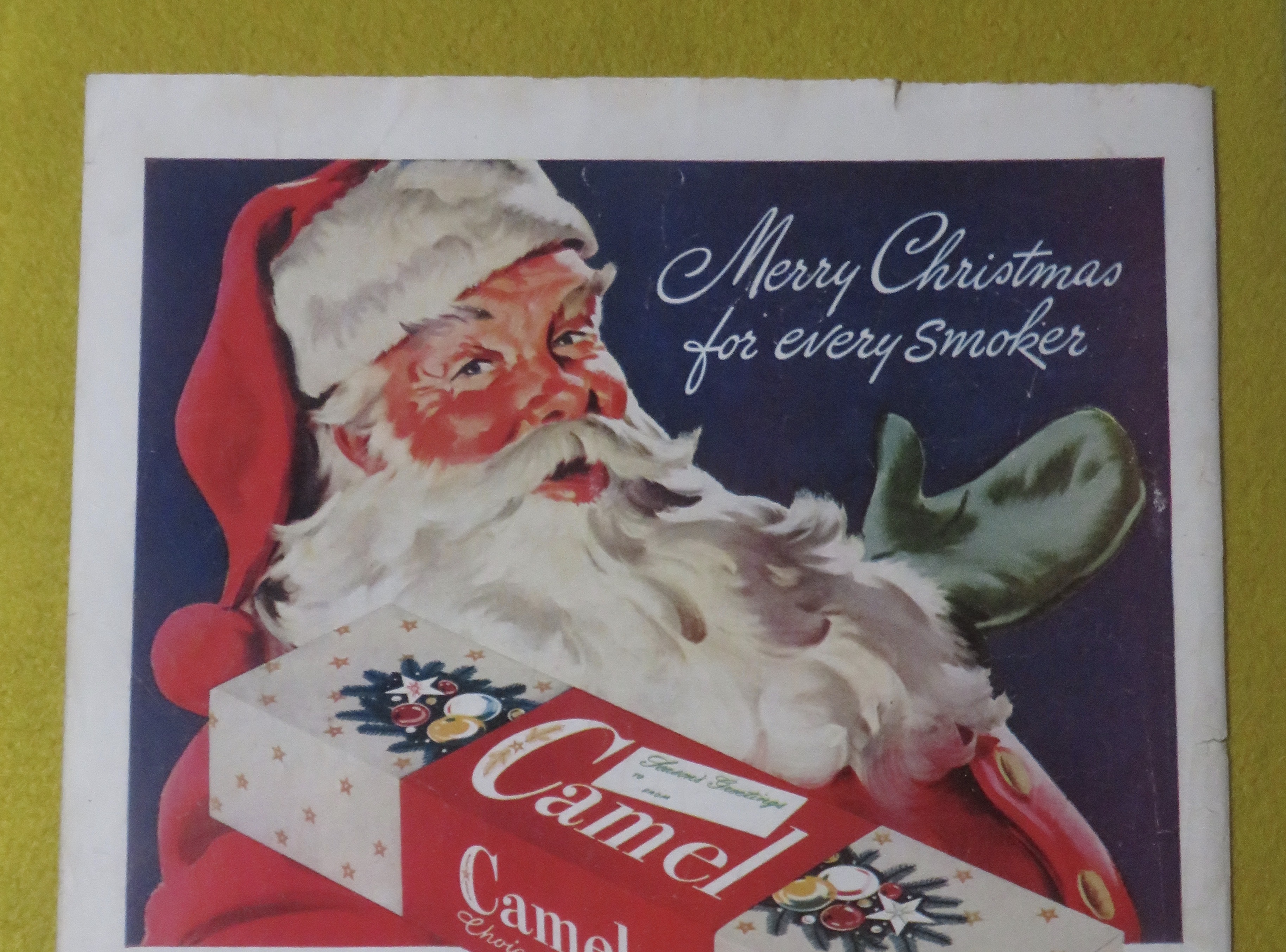 1946 Camel Cigarettes with Santa Claus