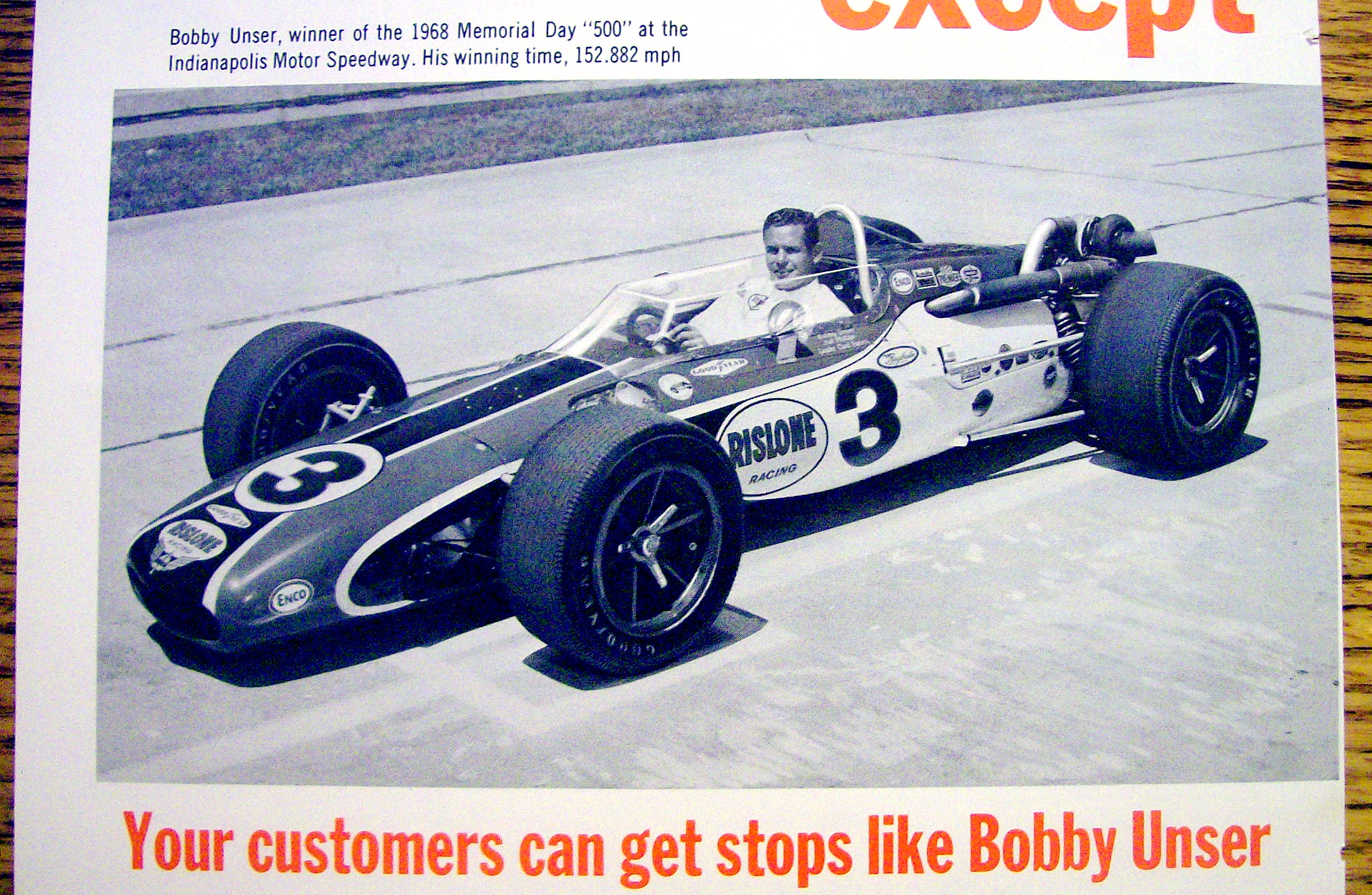 1968 Raybestos Brake Lining with Bobby Unser