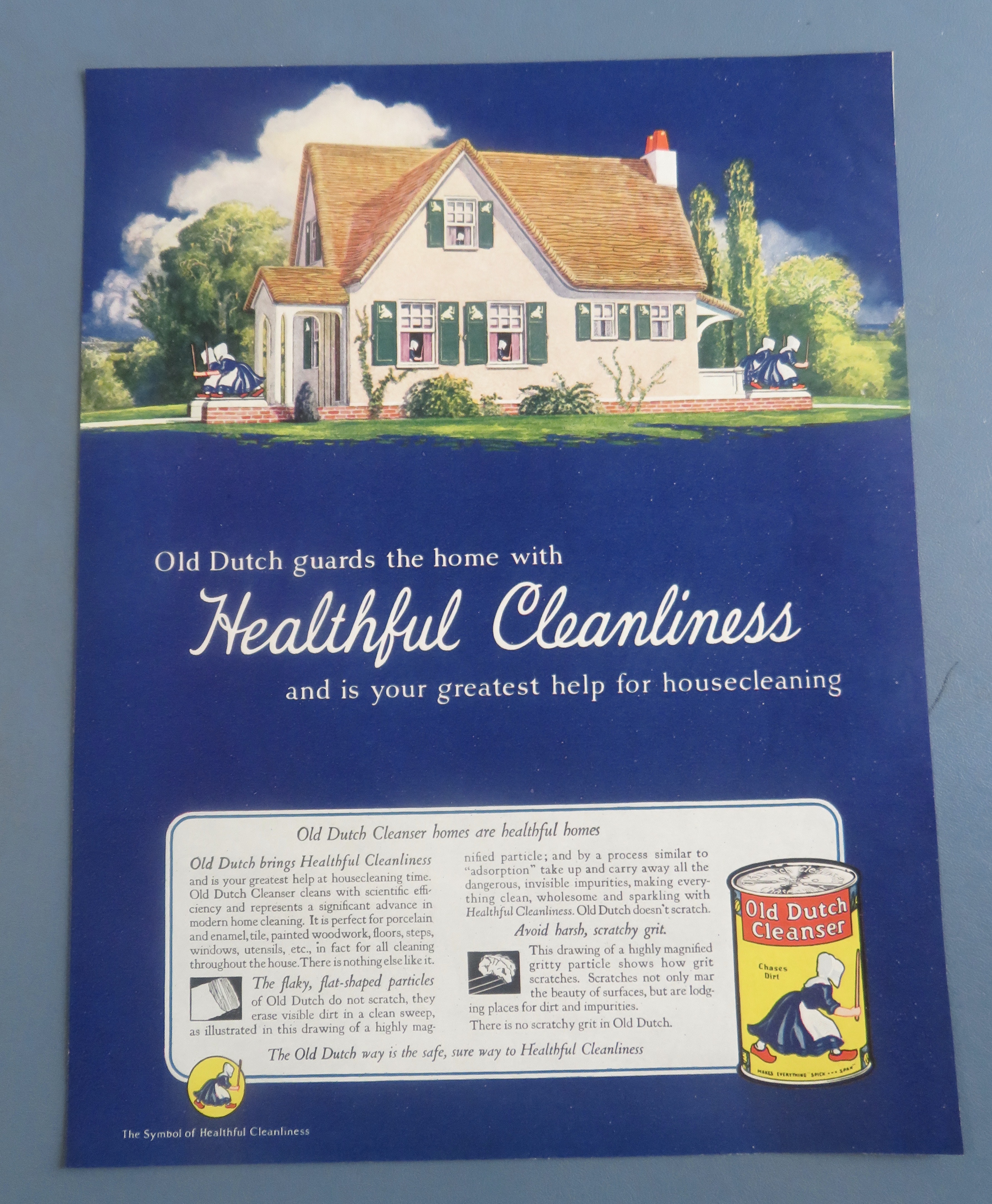 1928 Old Dutch Cleanser with Lovely House