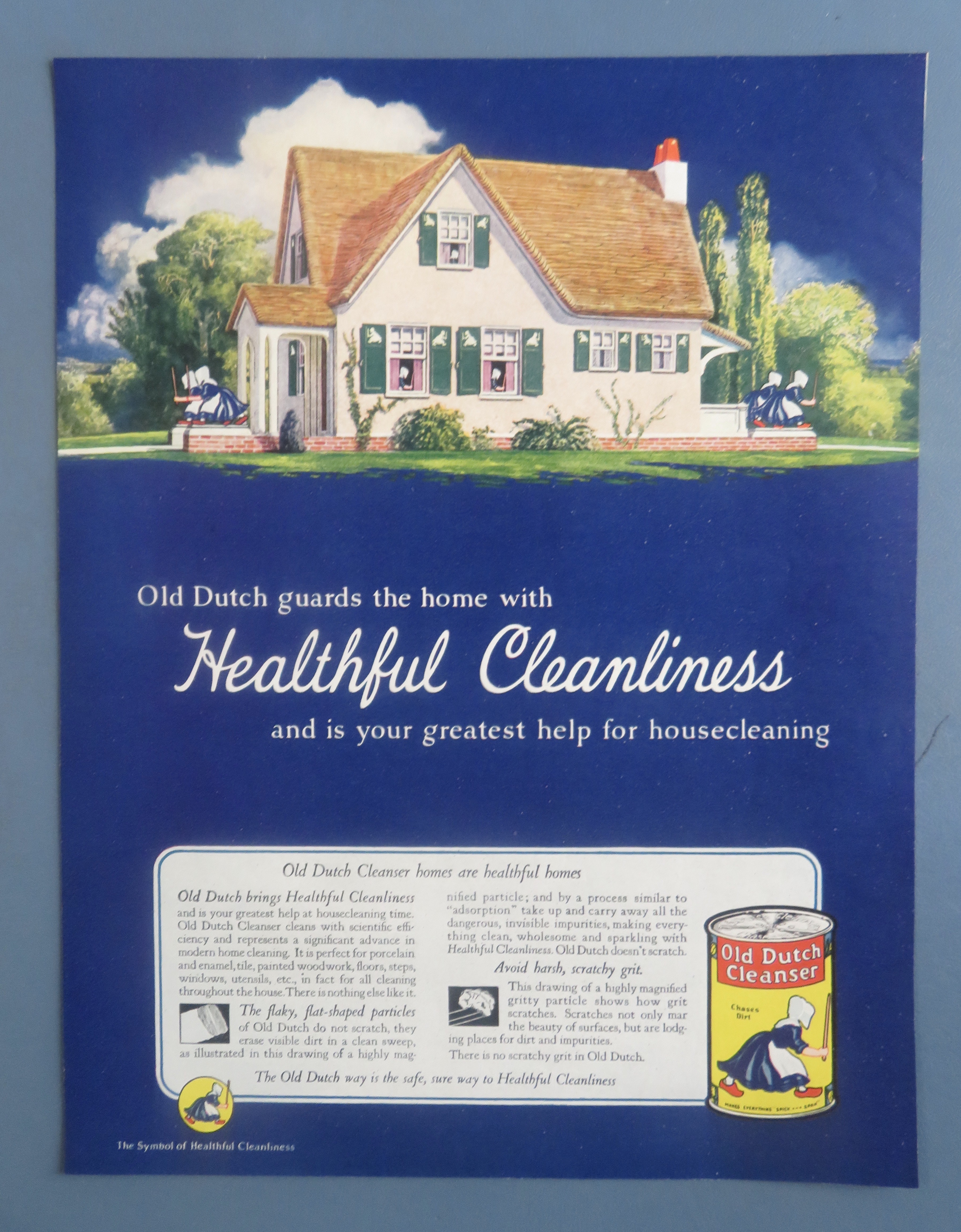 1928 Old Dutch Cleanser with Lovely House