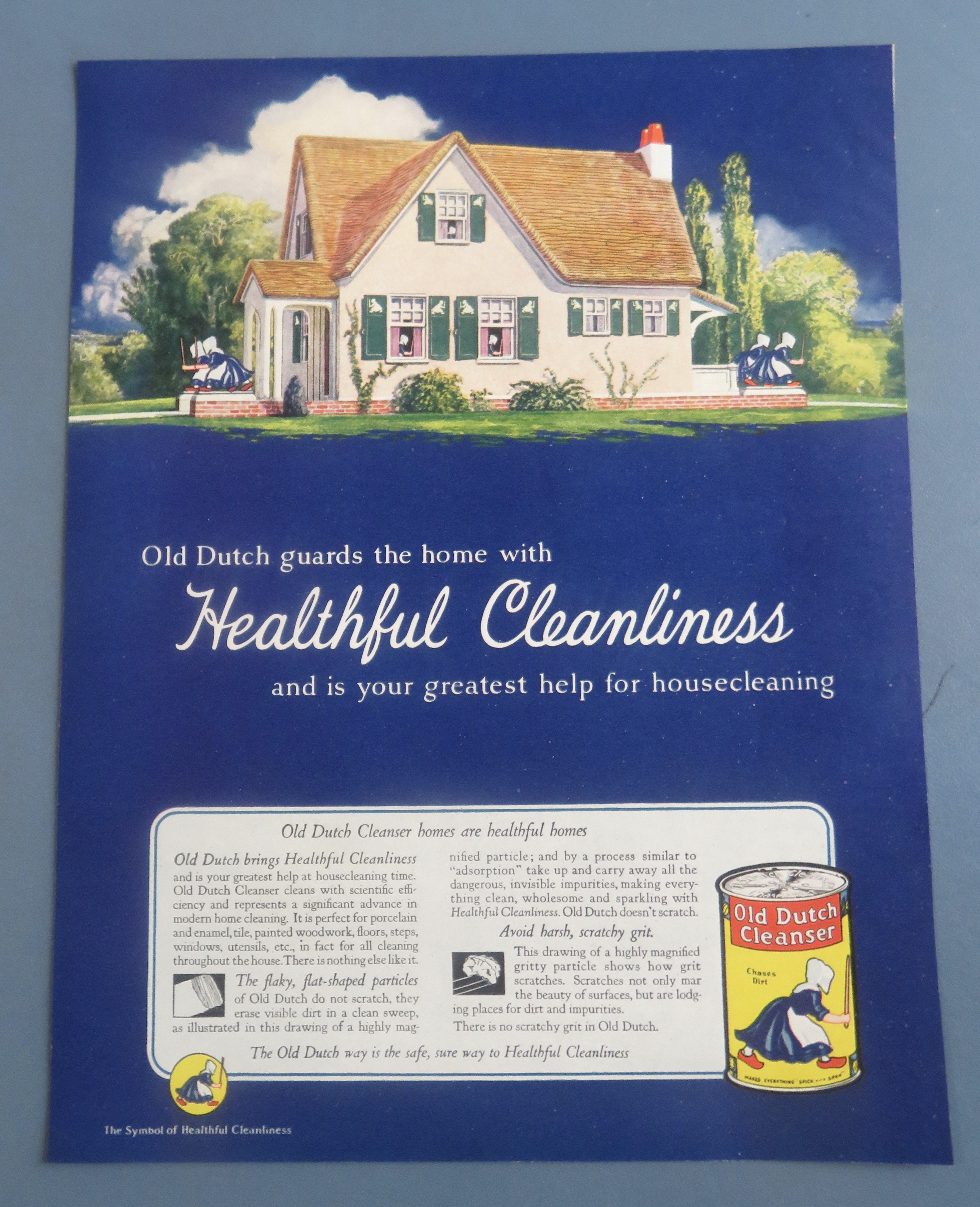 1928 Old Dutch Cleanser with Lovely House