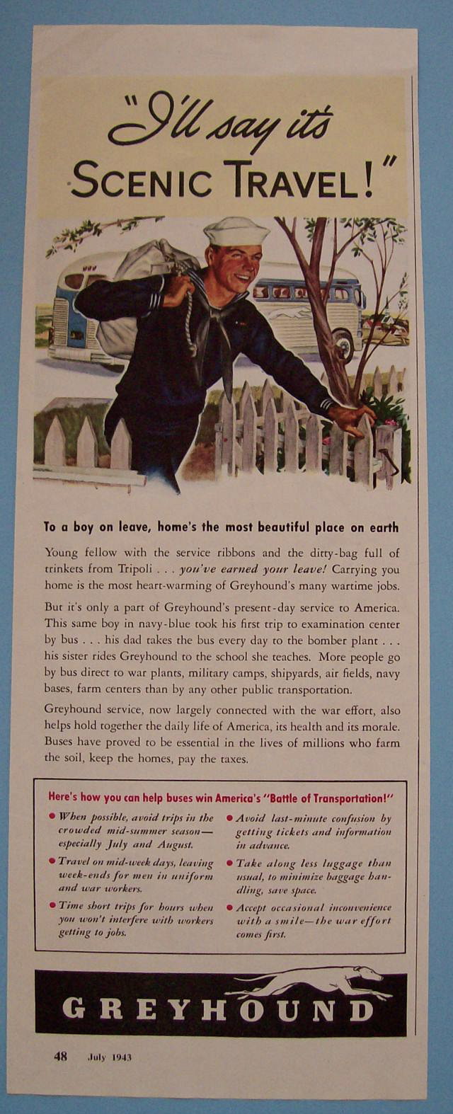 Vintage Ad: 1943 Greyhound