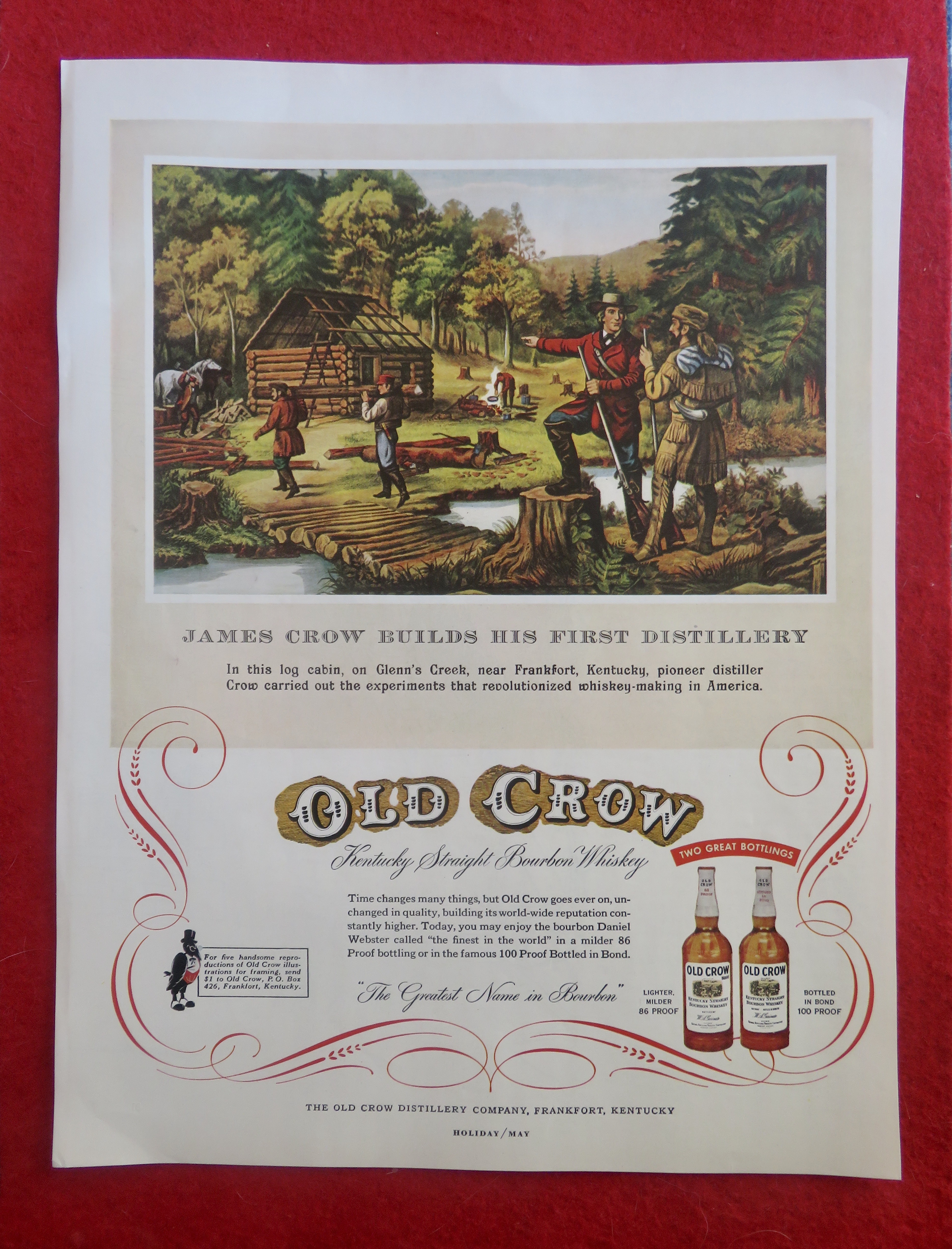 1950's Old Crow Whiskey with James Crow First Distllery