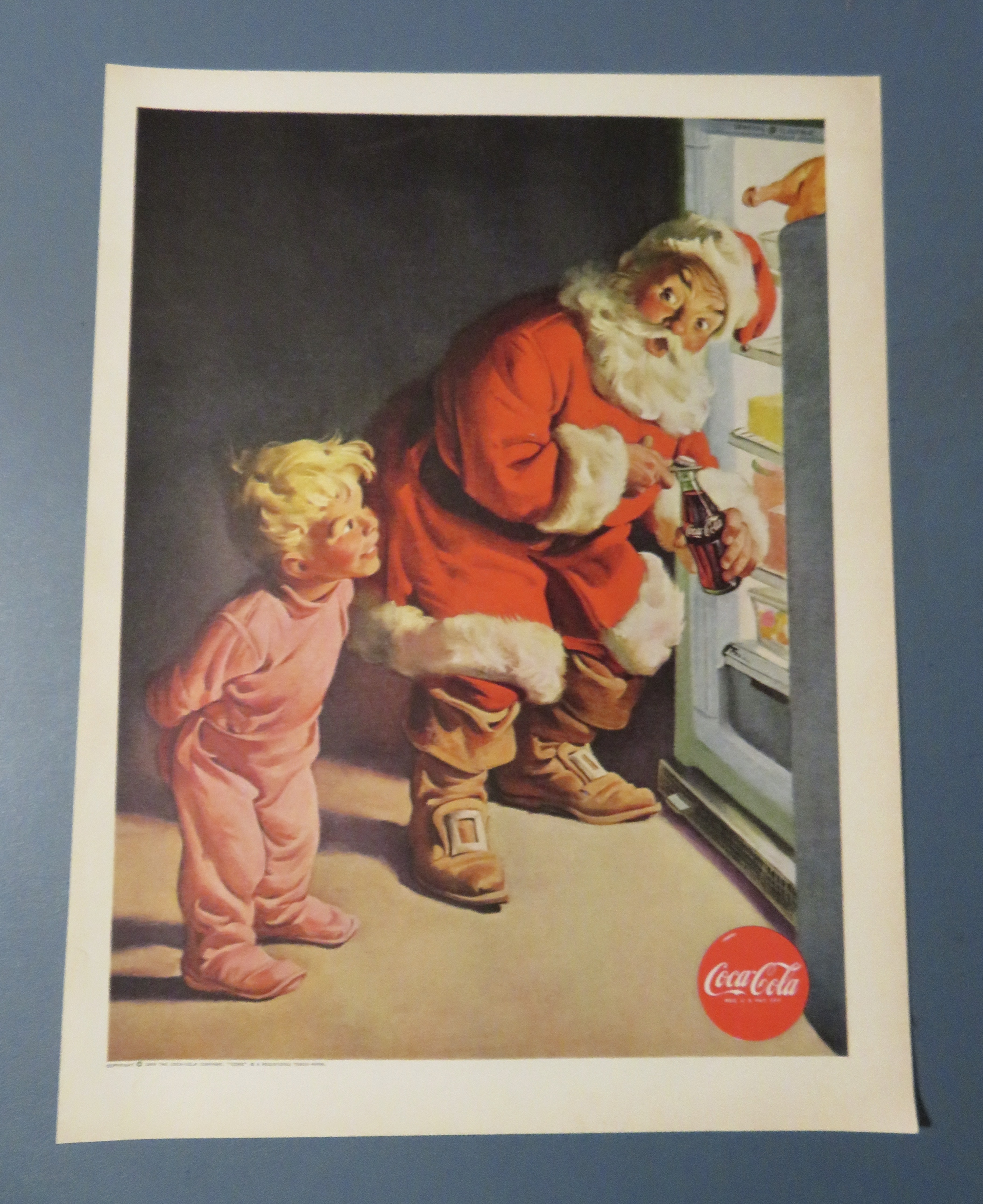 1959 Coca Cola (Coke) with Santa Claus & Little Boy