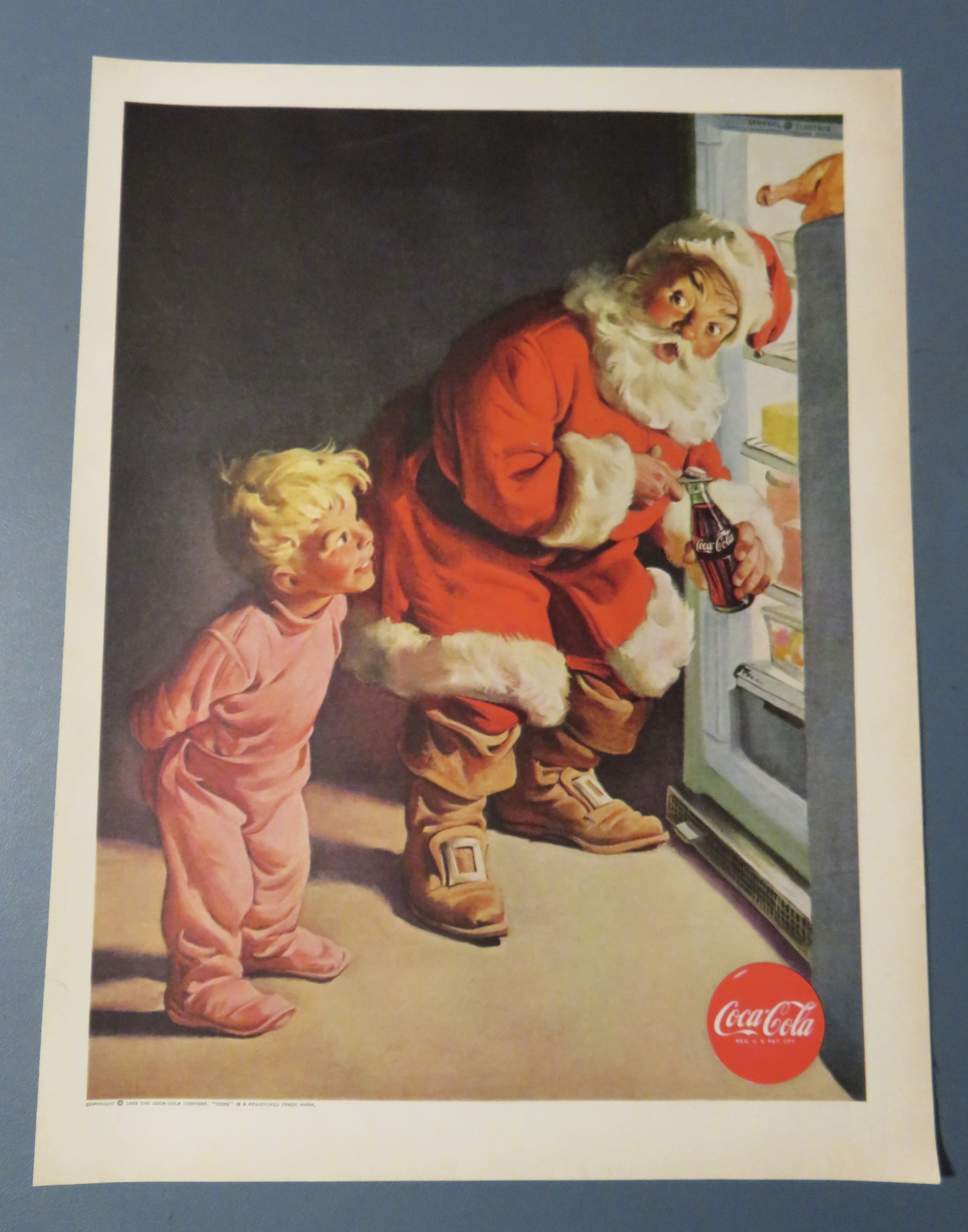 1959 Coca Cola (Coke) with Santa Claus & Little Boy