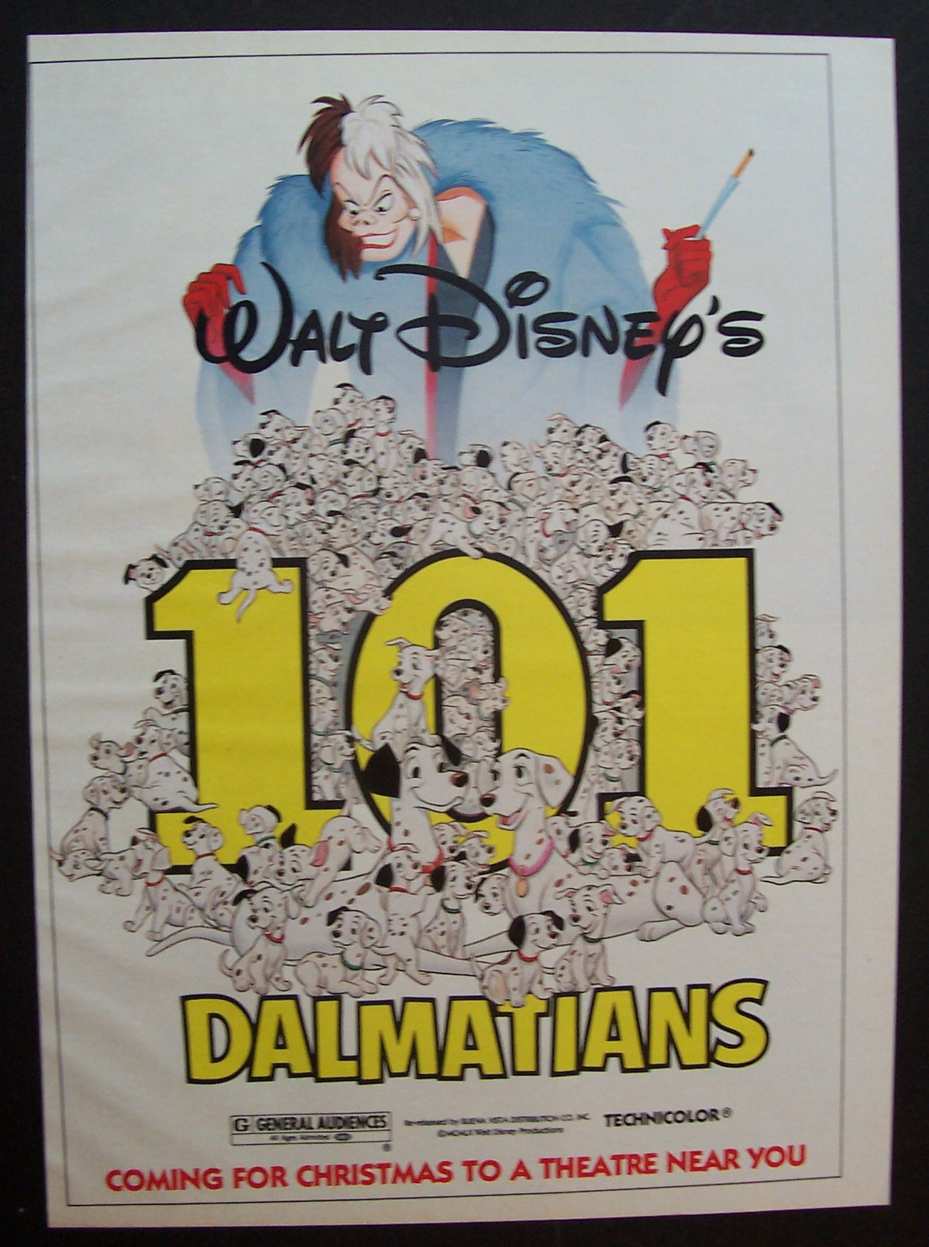 1985 Walt Disney's 101 Dalmatians with Cruella DeVille