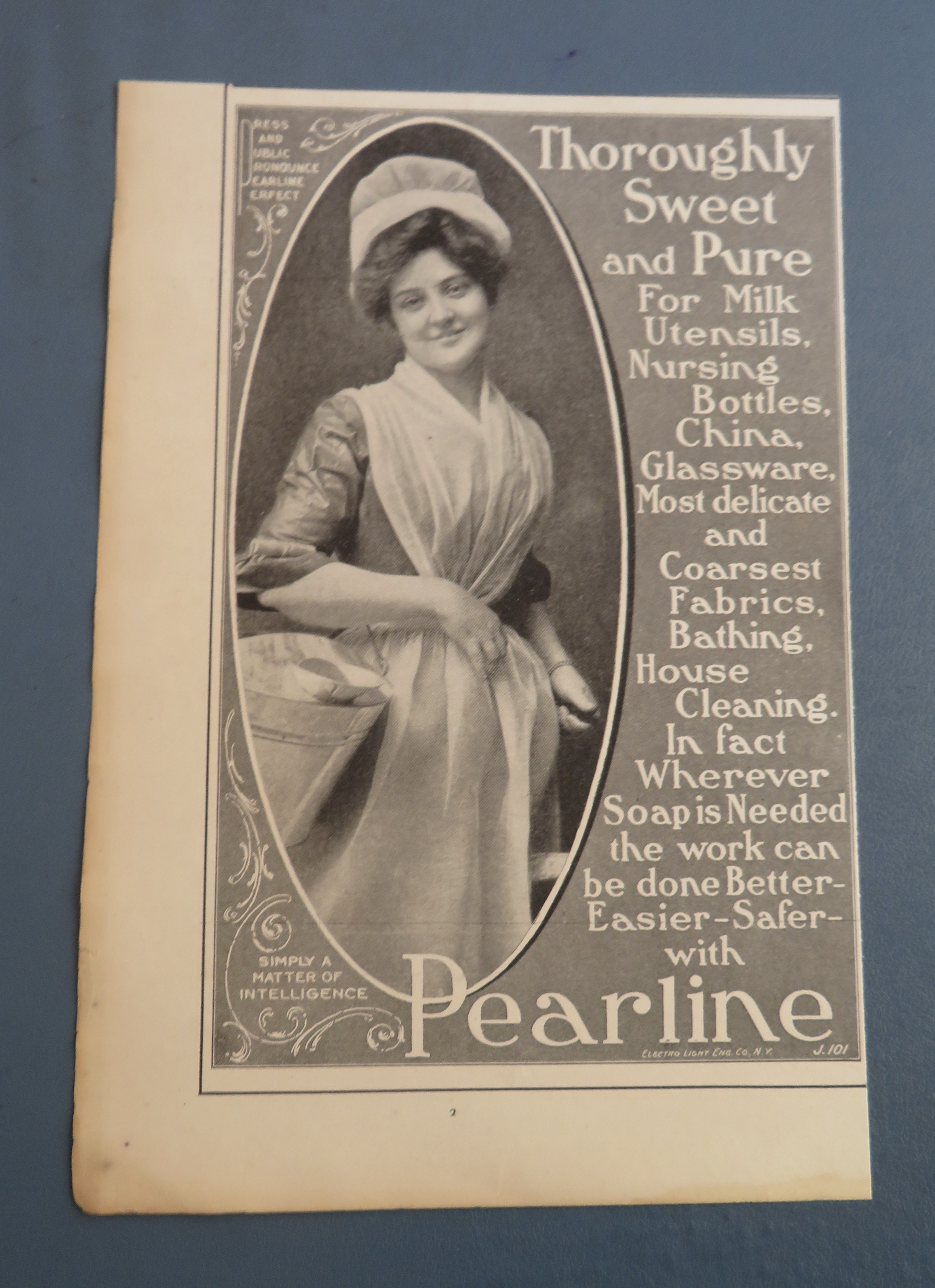 1902 Pearline Soap with Lovely Woman