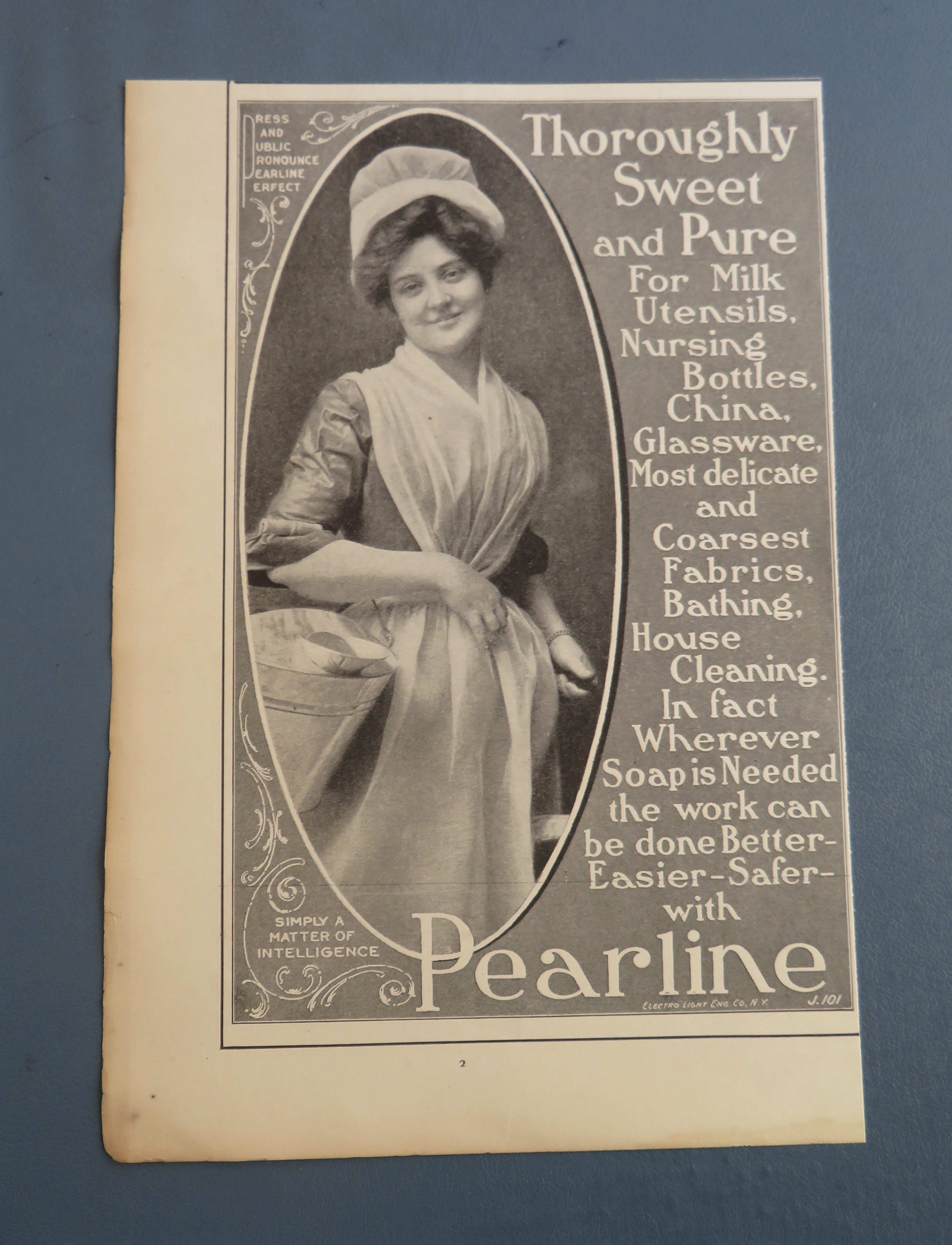 1902 Pearline Soap with Lovely Woman