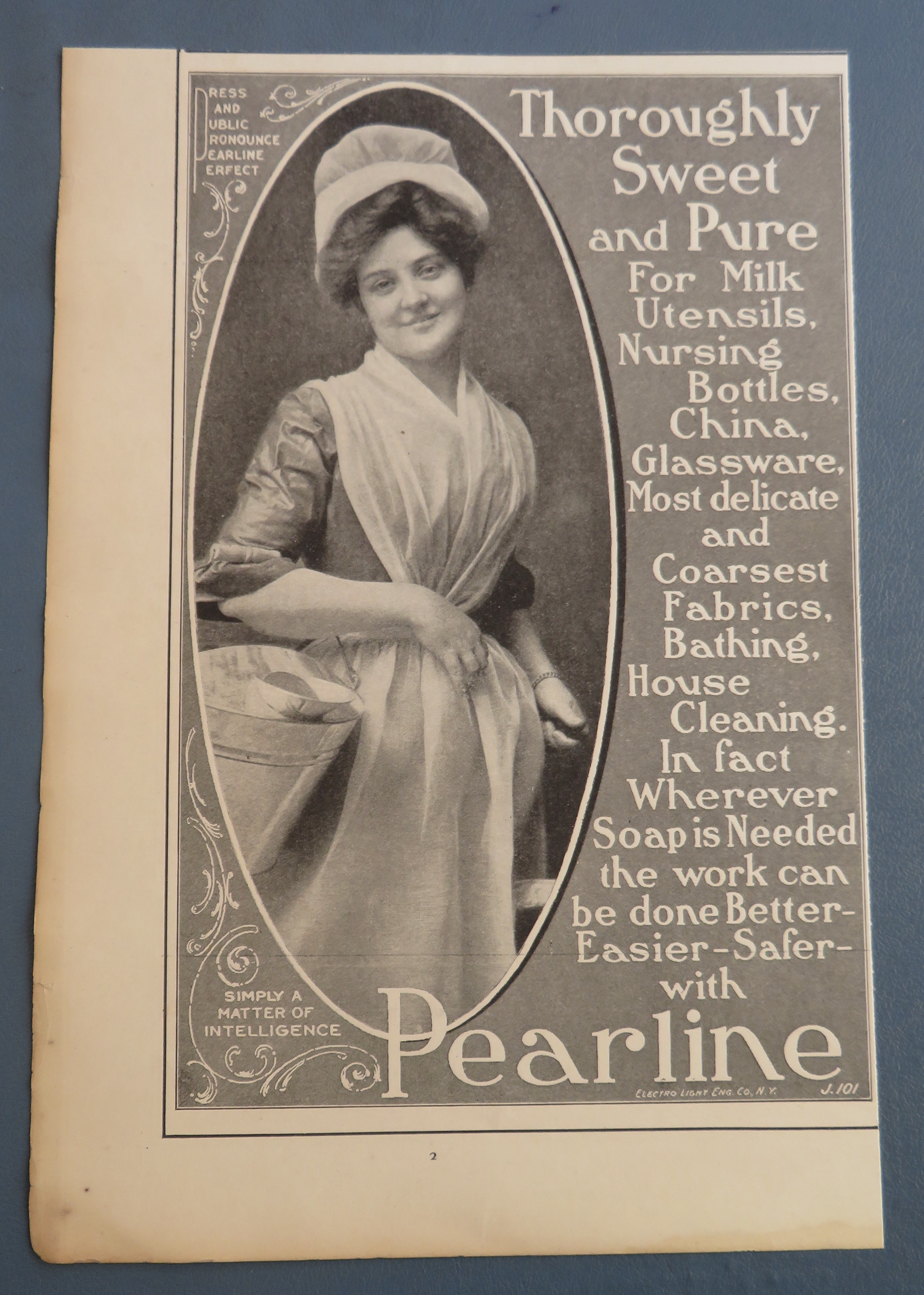 1902 Pearline Soap with Lovely Woman