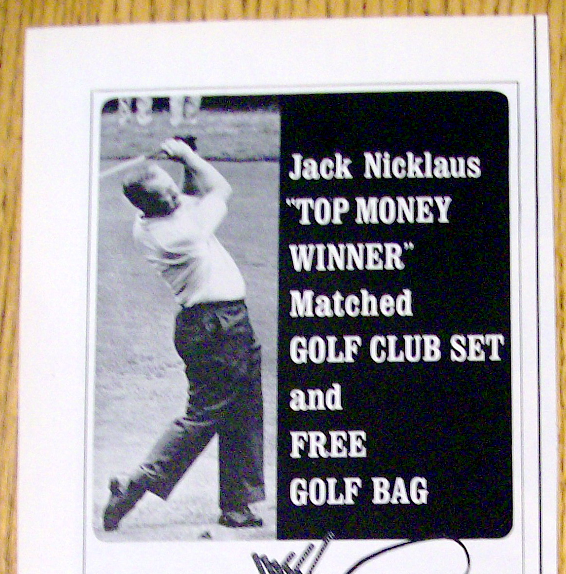 1965 MacGregor Clothing with Golf's Jack Nicklaus