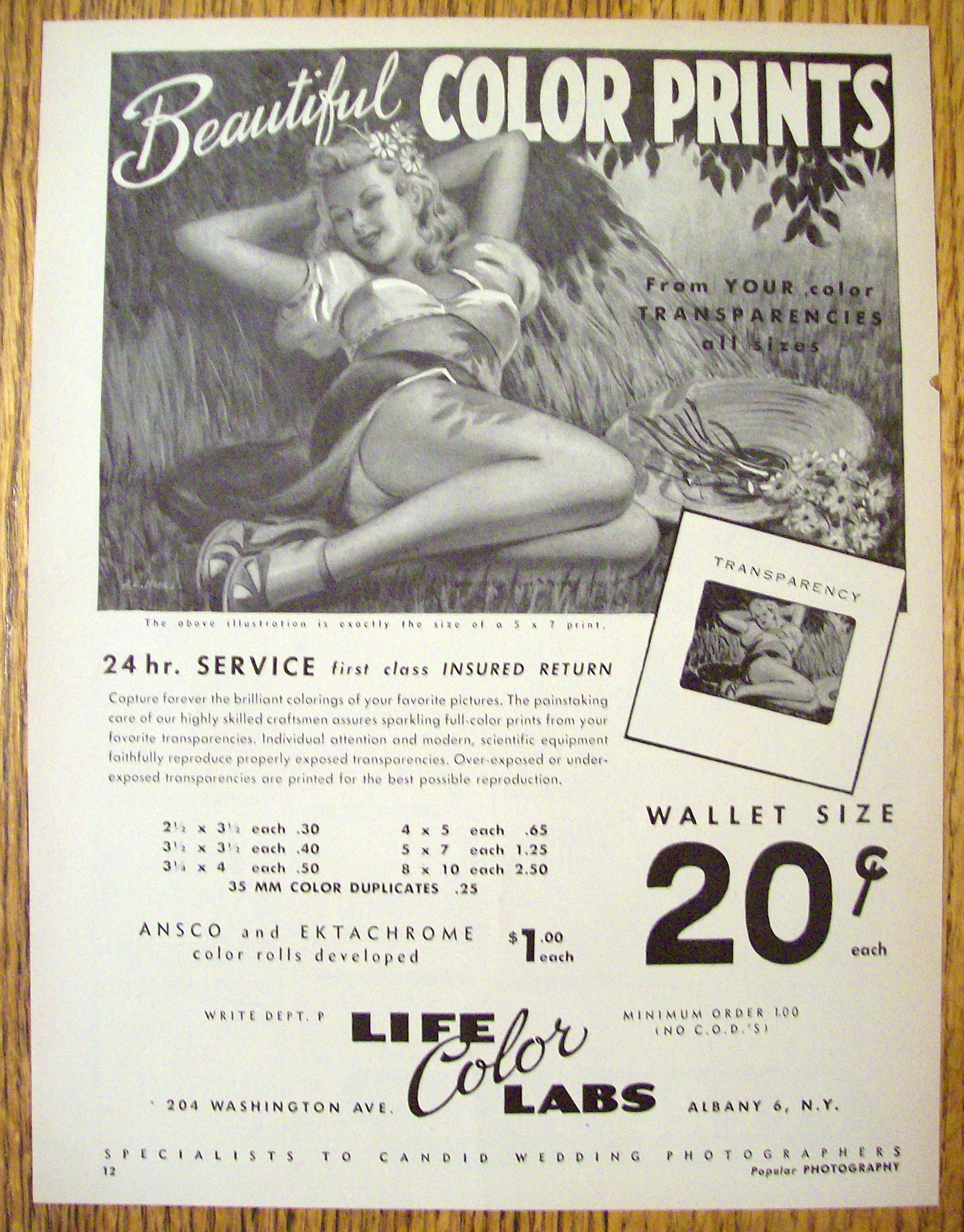 Vintage Ad: 1949 Life Color Labs