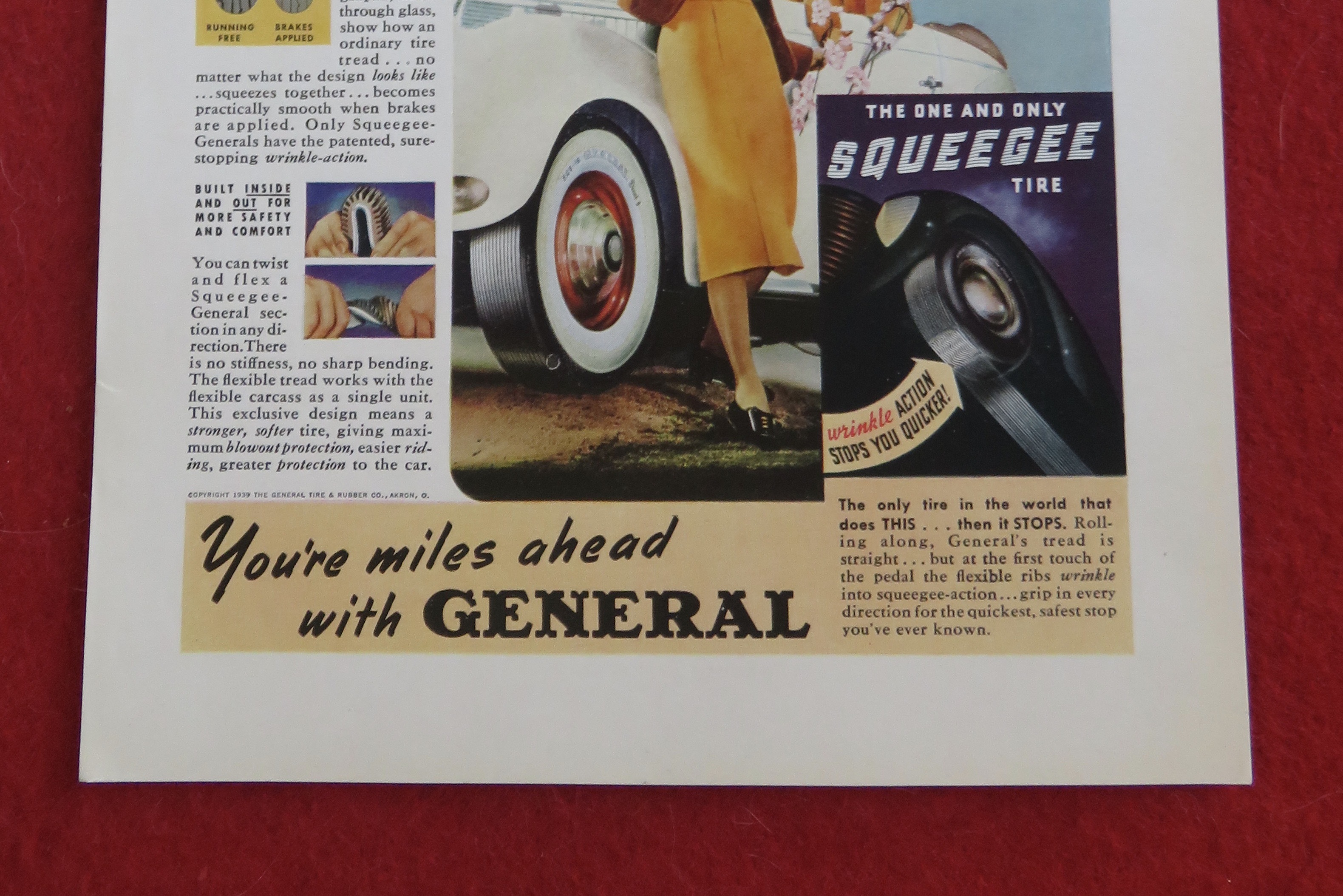 1939 General Tires with Two Girls & Picking Flowers