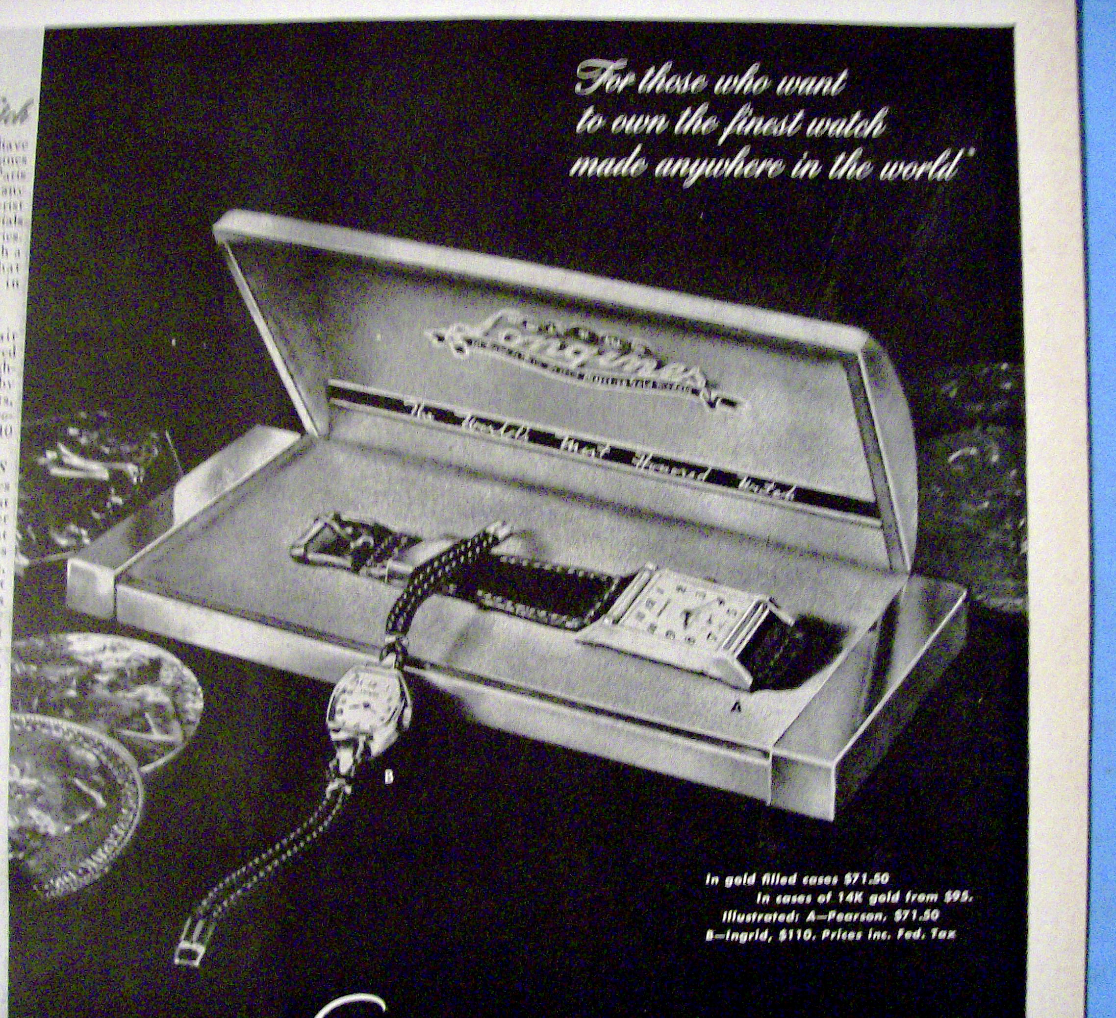 Vintage Ad: 1948 Longines Watch