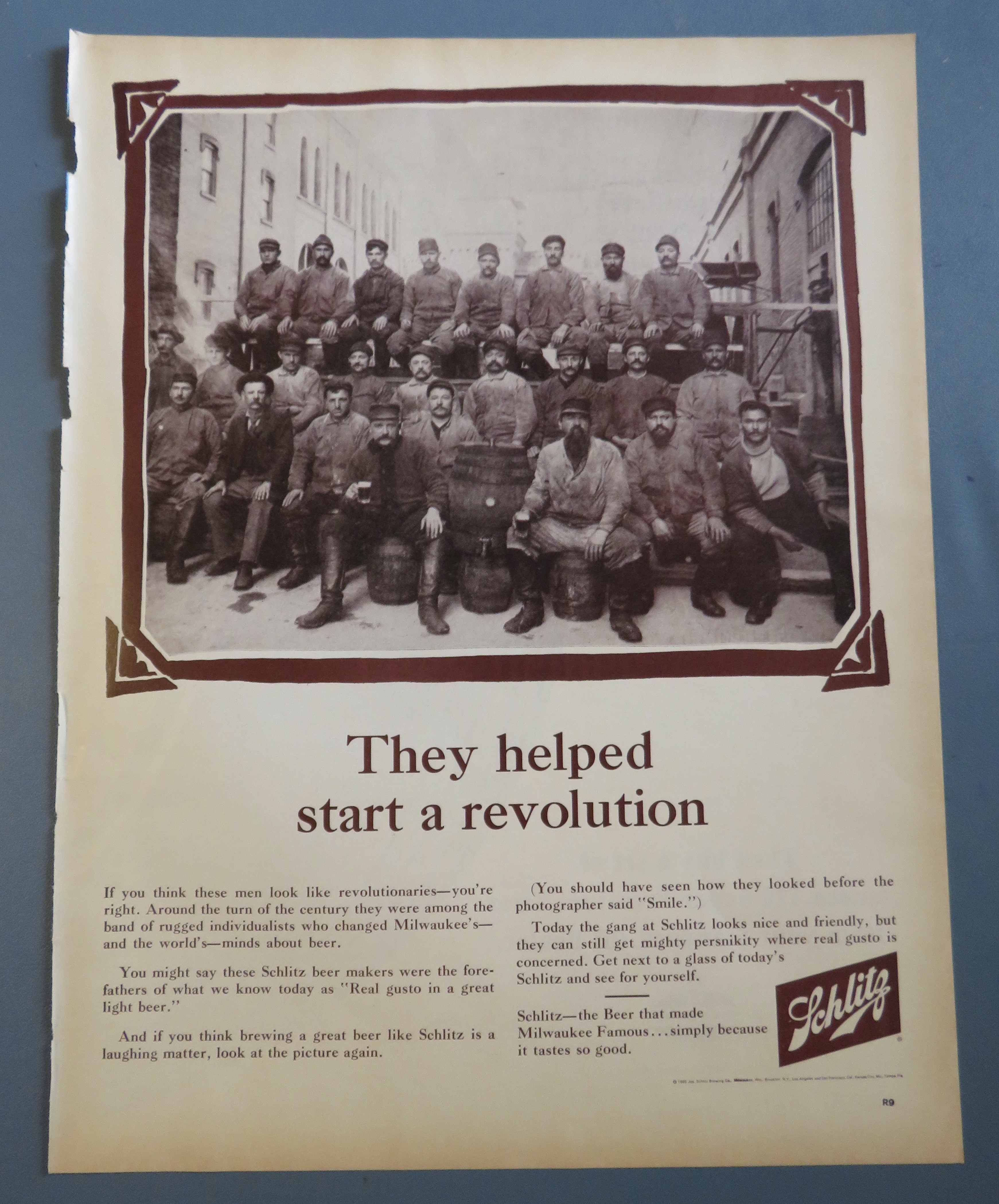 1965 Schlitz Beer with They Helped Start A Revolution
