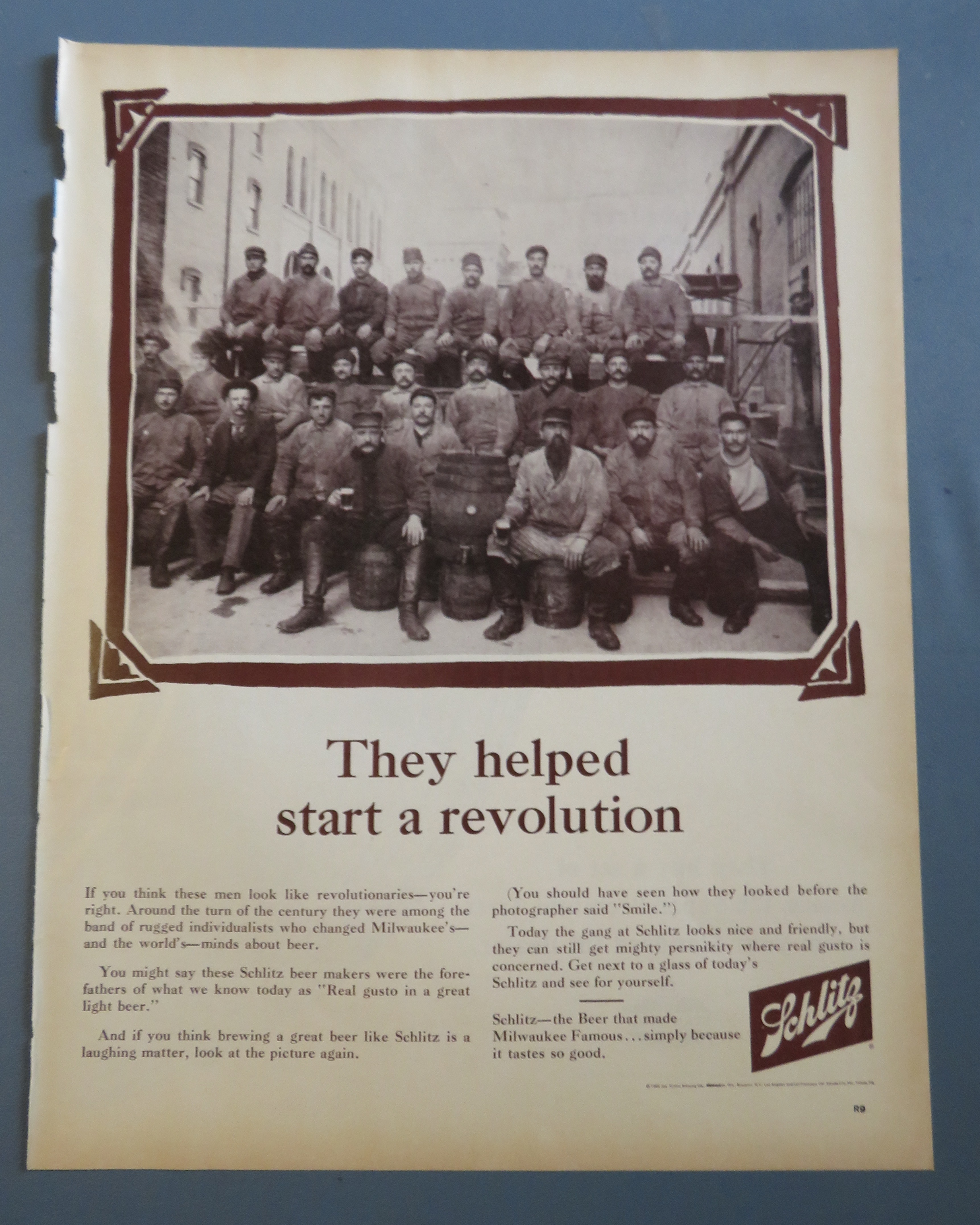 1965 Schlitz Beer with They Helped Start A Revolution