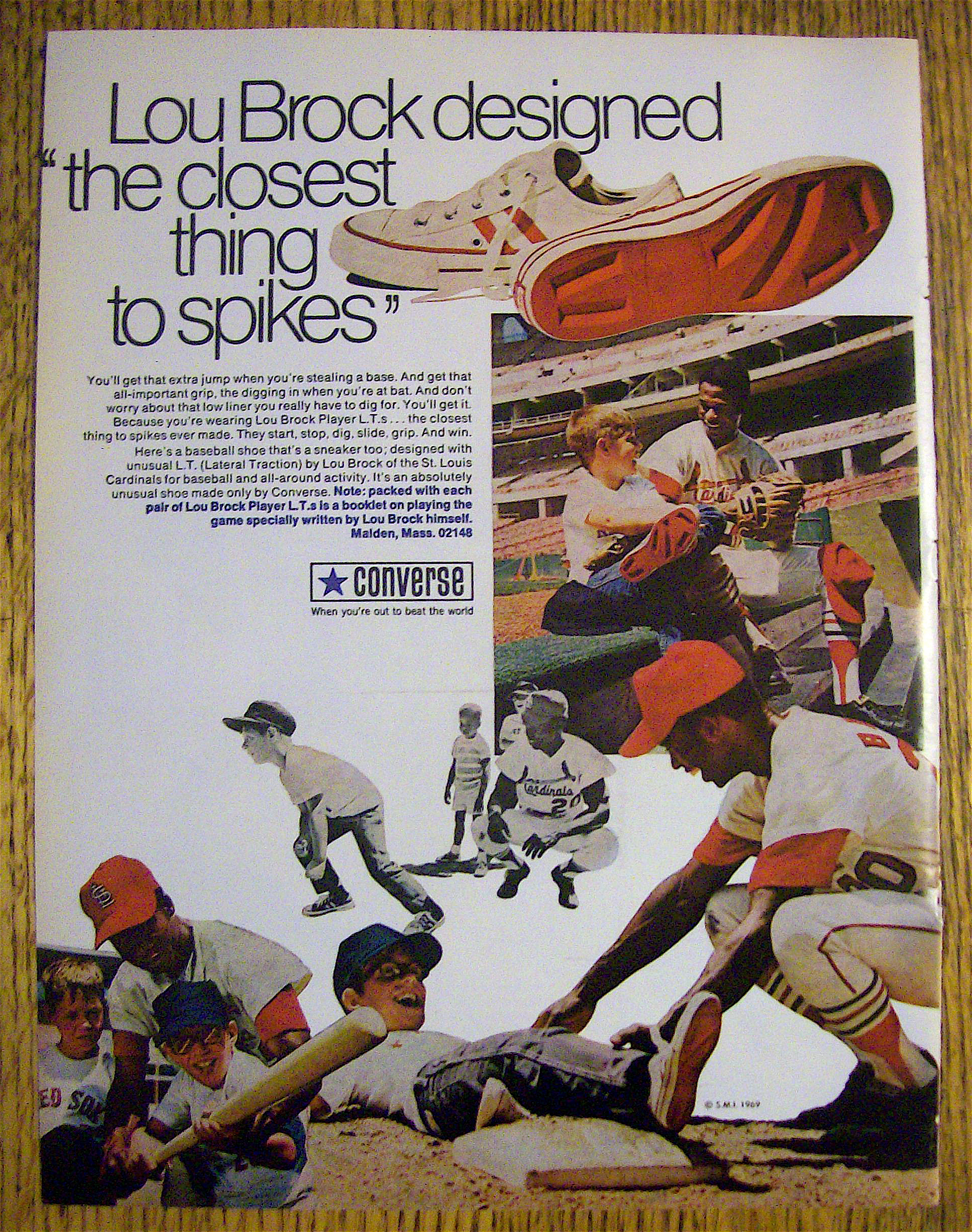 1970 Converse L T Shoes with Baseball's Lou Brock