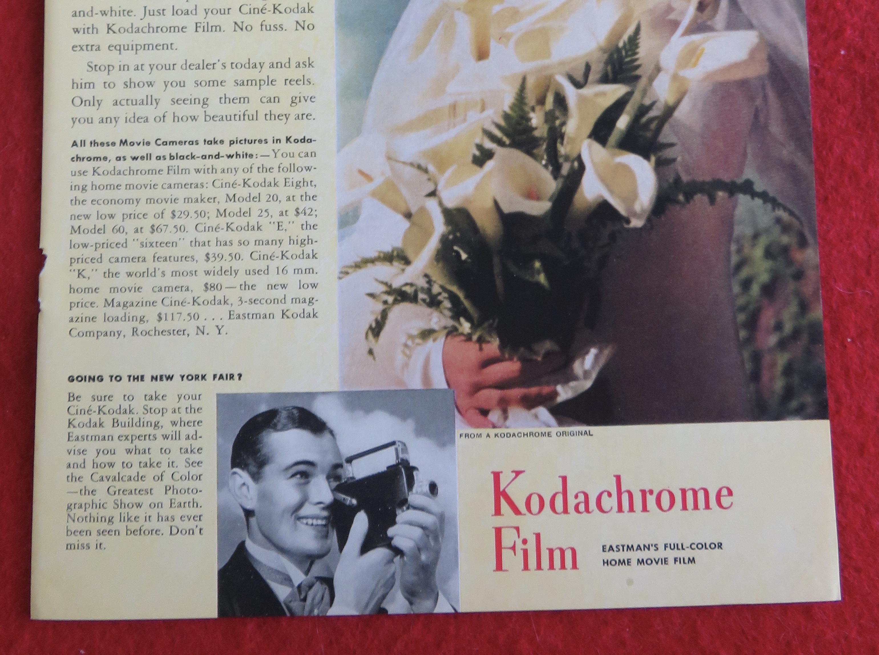 1939 Kodak Kodachrome Film with Lovely Bride