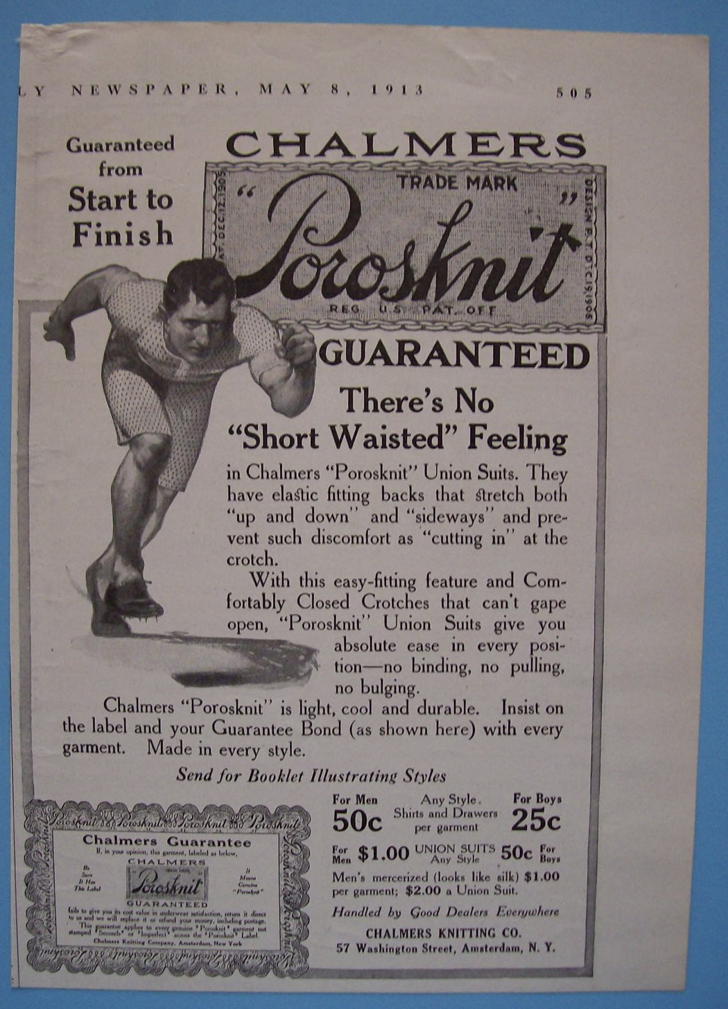 Vintage Ad: 1913 Chalmers Porosknit