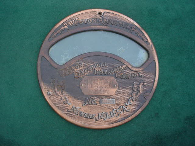 weston Ammeter Newark, N.J. Face Plate