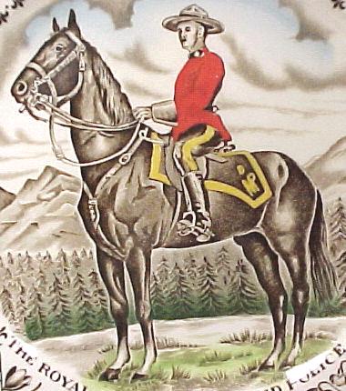 Ironstone Canadian Mountie Souvenir Plate