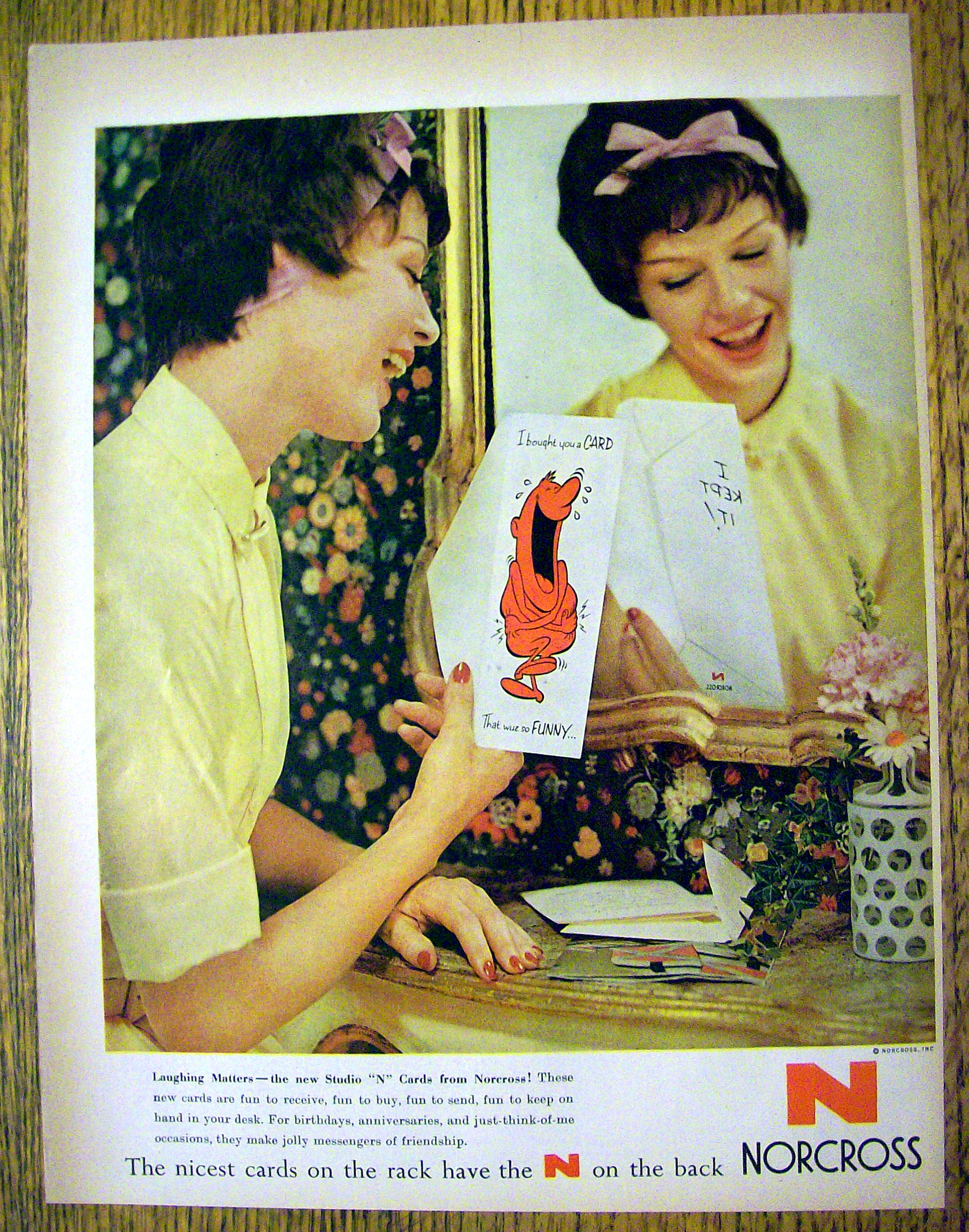 1959 Norcross Studio "N" Cards w/Woman Lookin