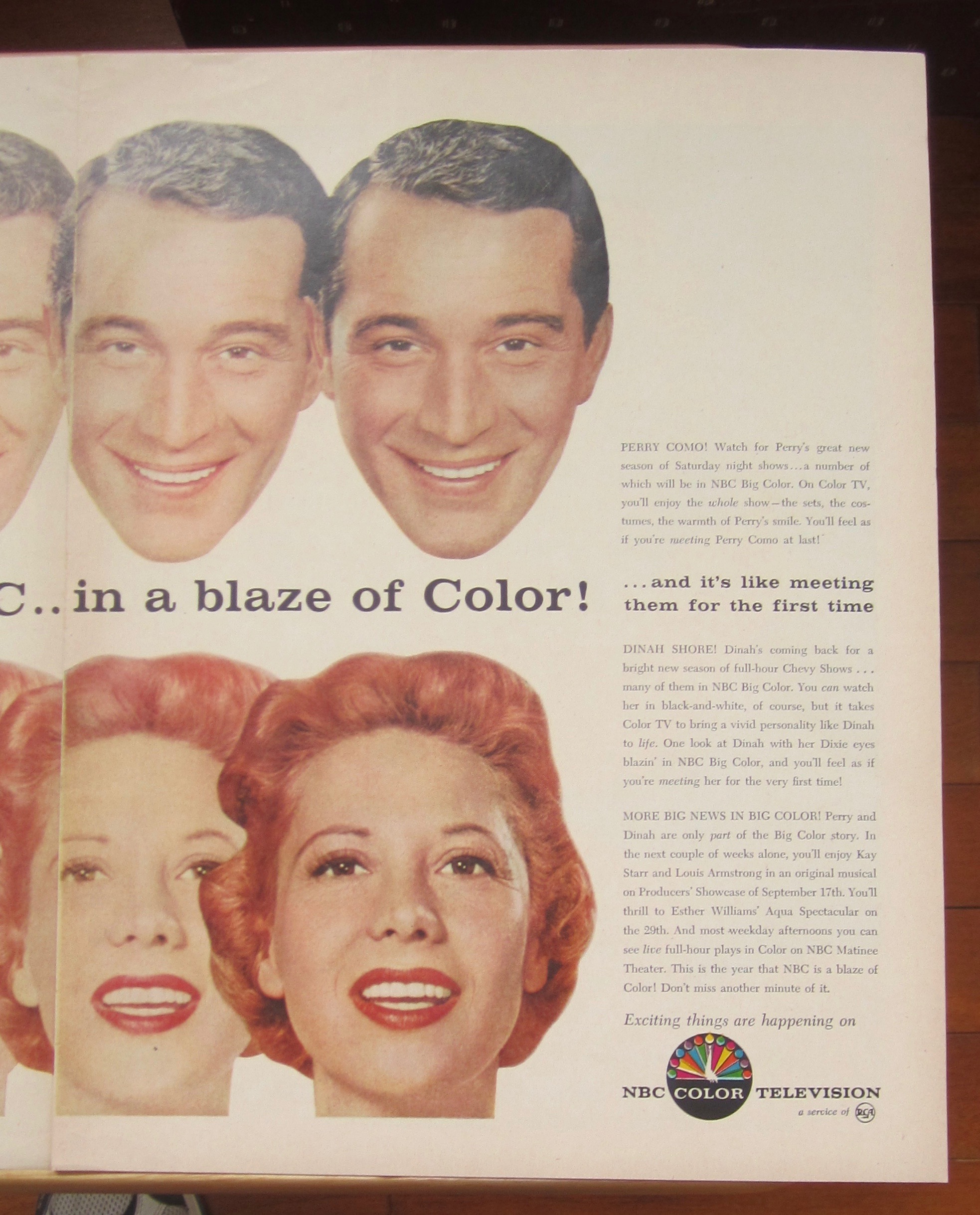 1956 NBC Color Television with Perry Como & Dinah Shore