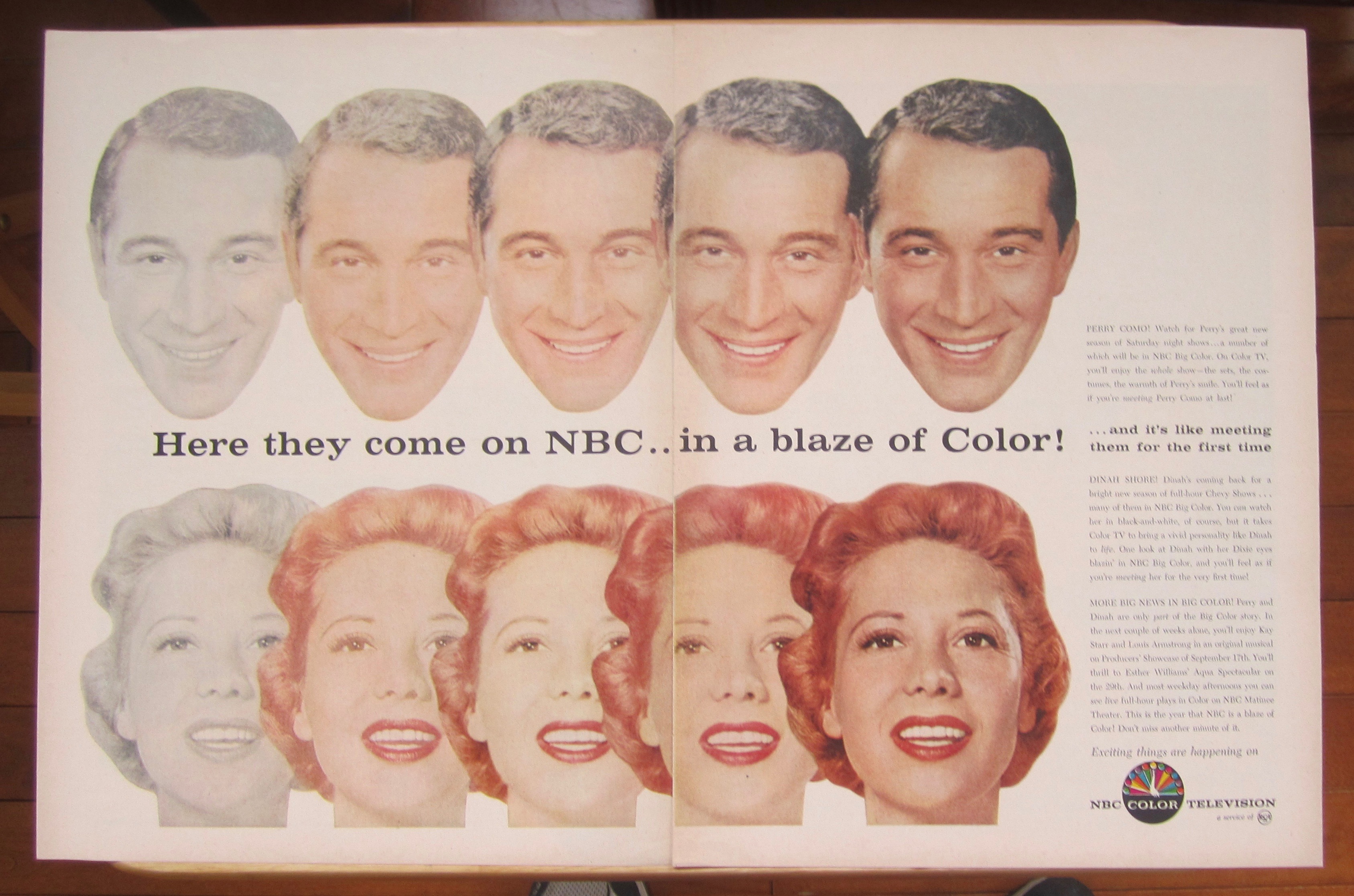 1956 NBC Color Television with Perry Como & Dinah Shore