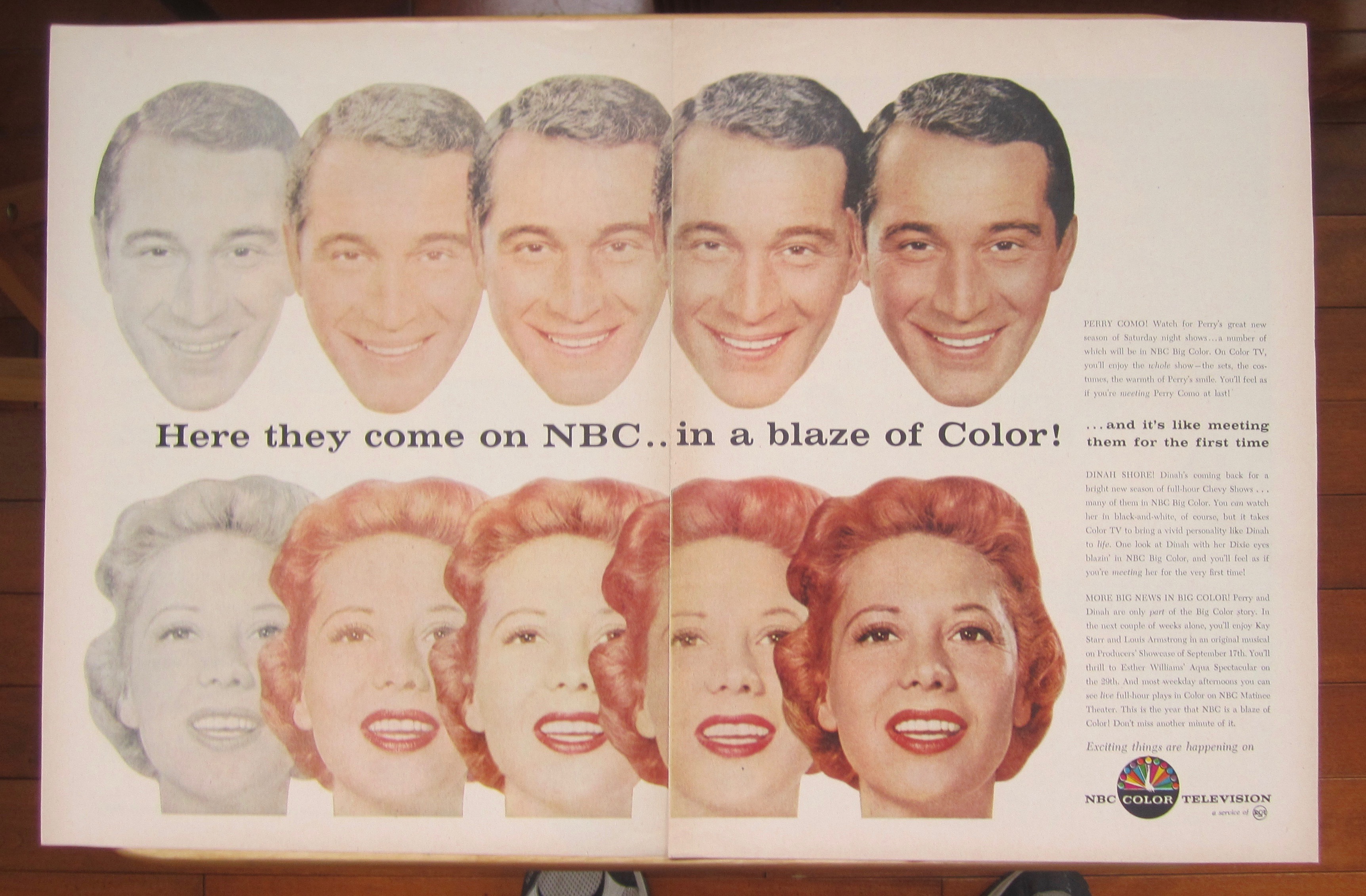1956 NBC Color Television with Perry Como & Dinah Shore