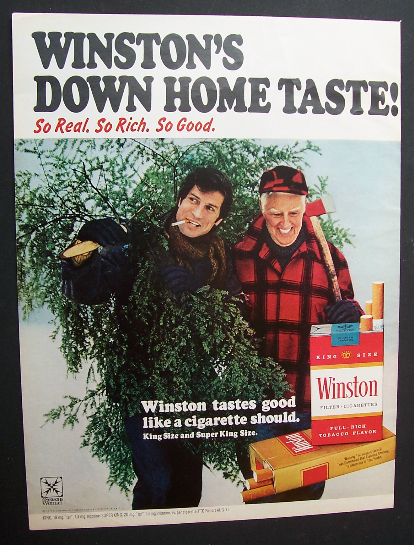 1972  Winston  Cigarettes