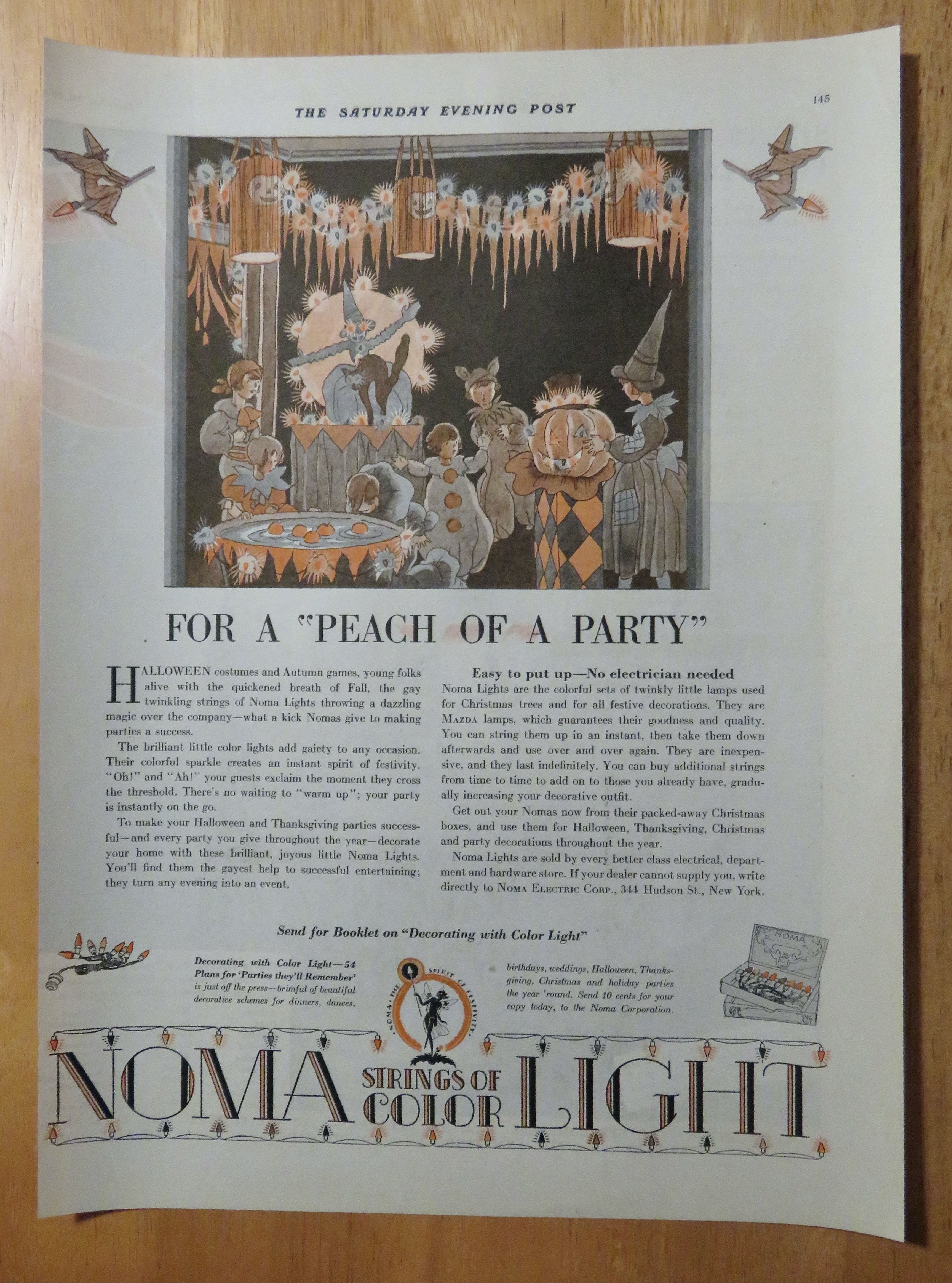 1928 Noma Lights With Halloween Party