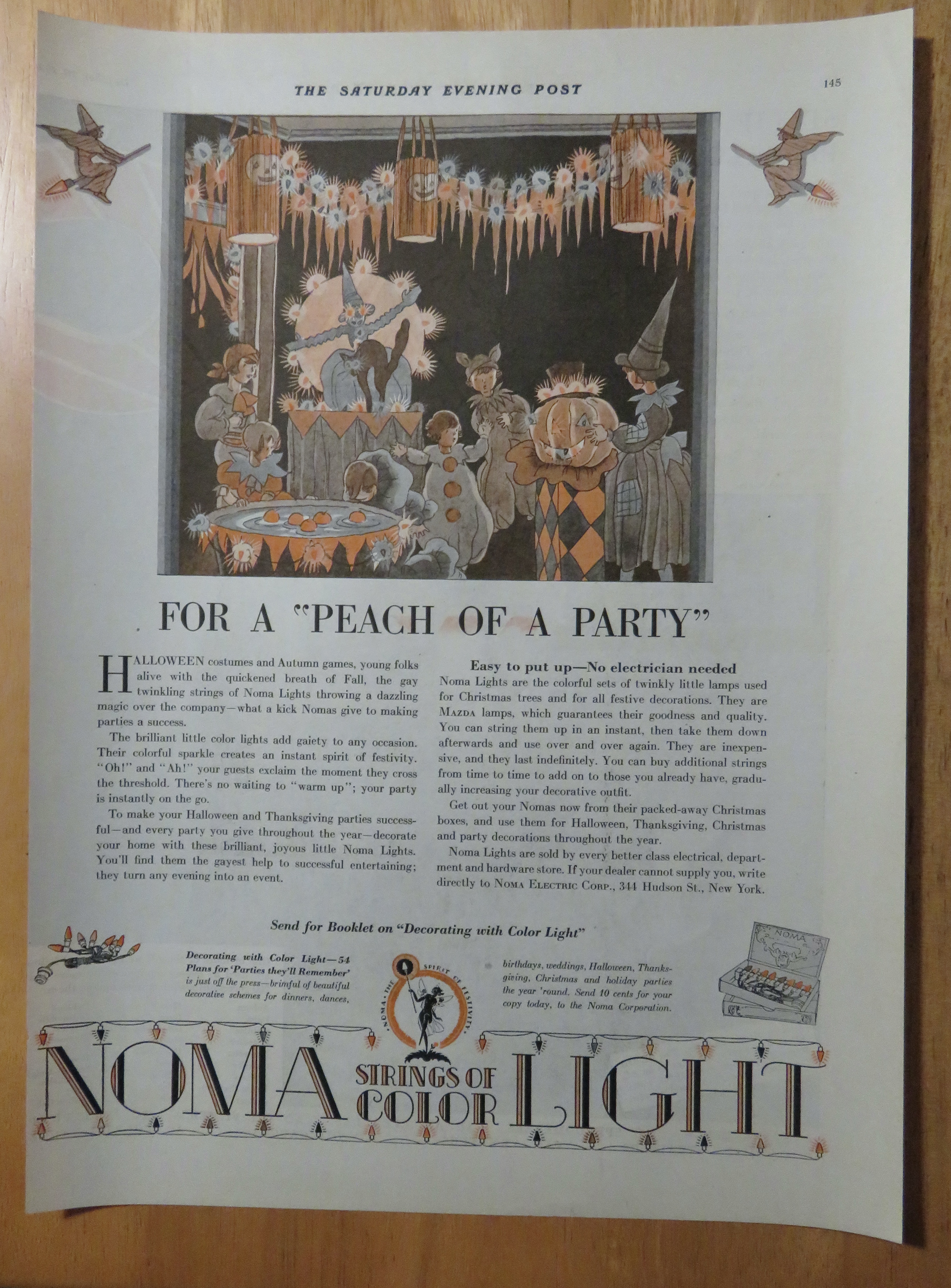 1928 Noma Lights With Halloween Party