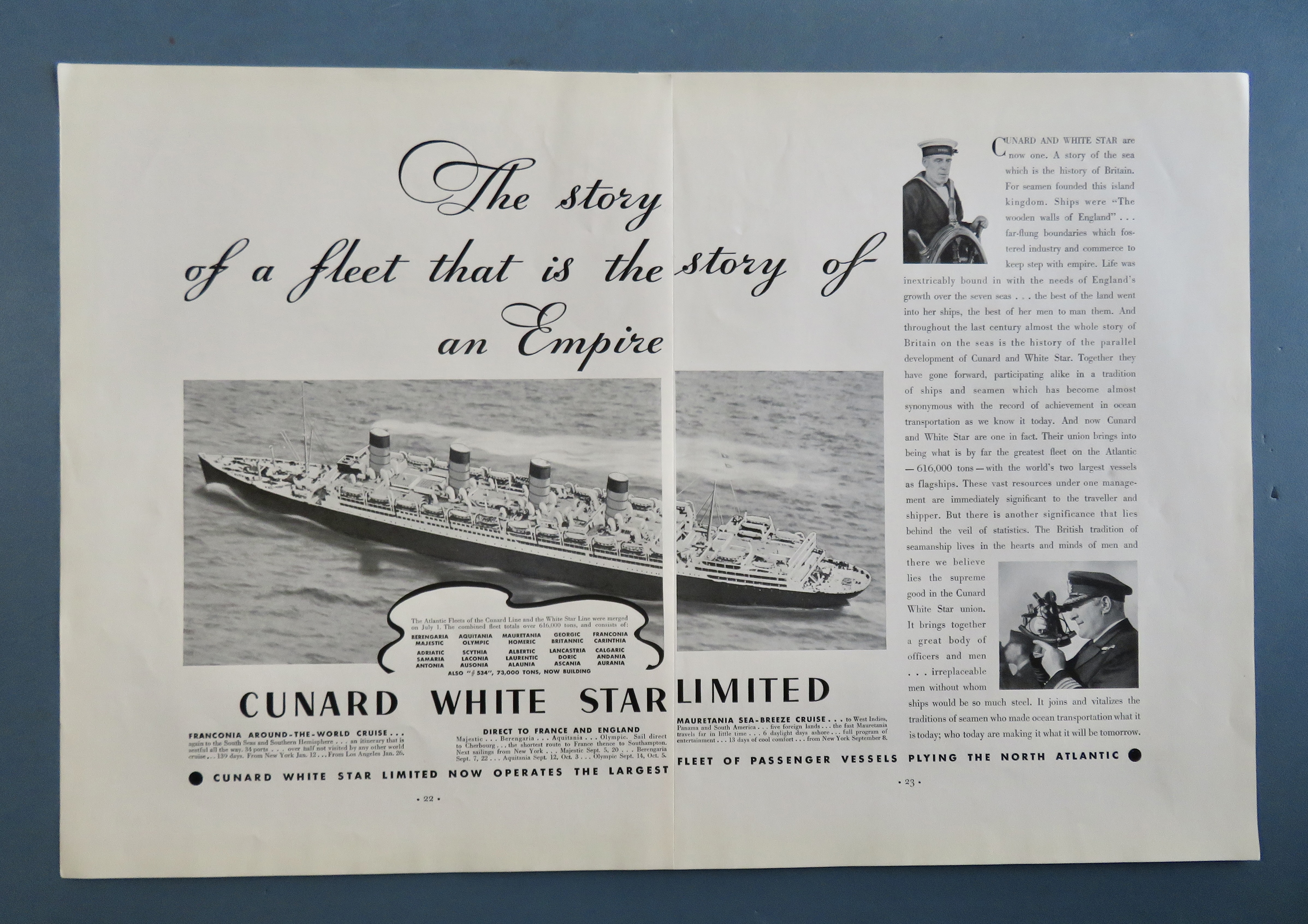 1934 Cunard White Star Limited with The Story of Empire
