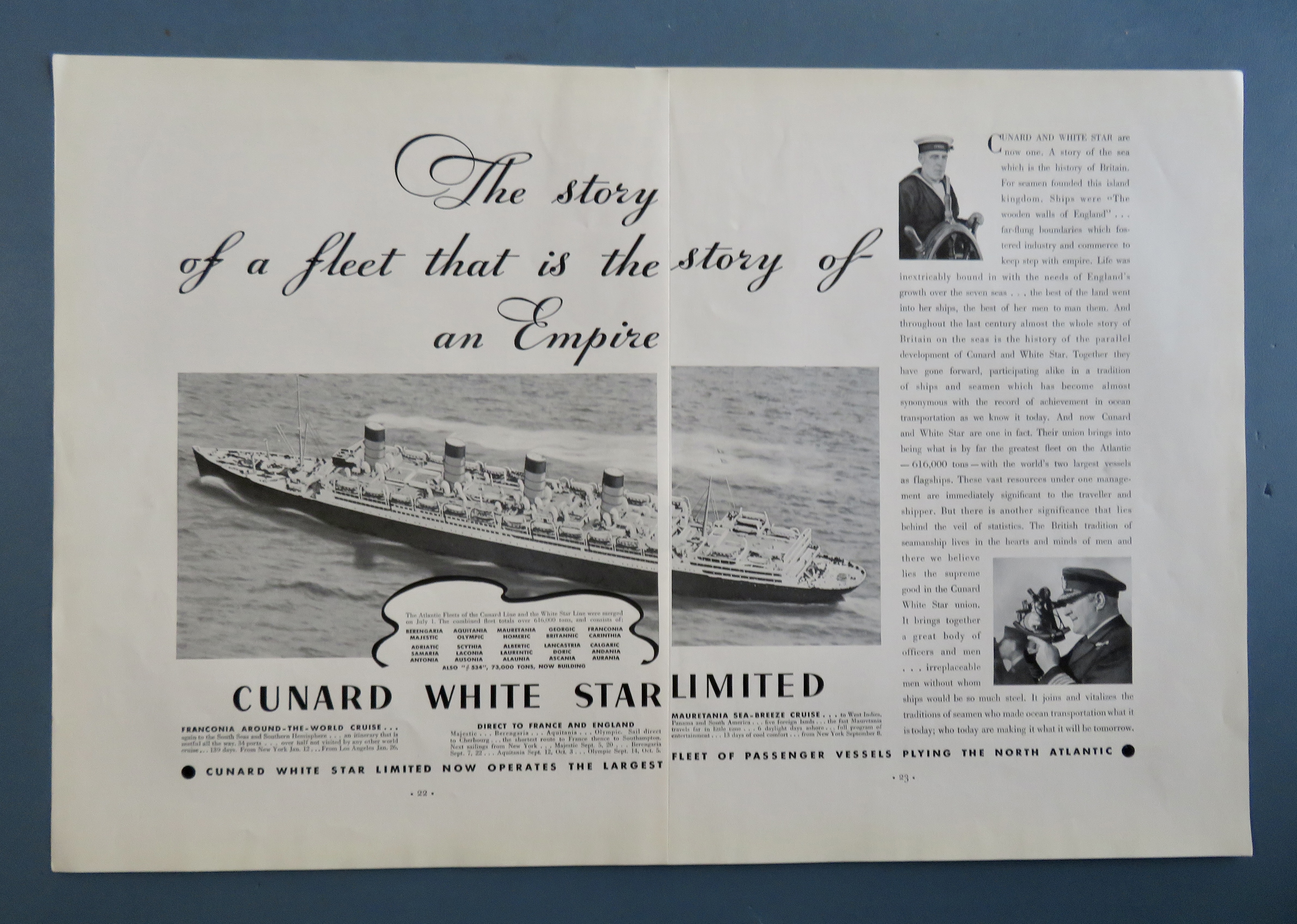 1934 Cunard White Star Limited with The Story of Empire