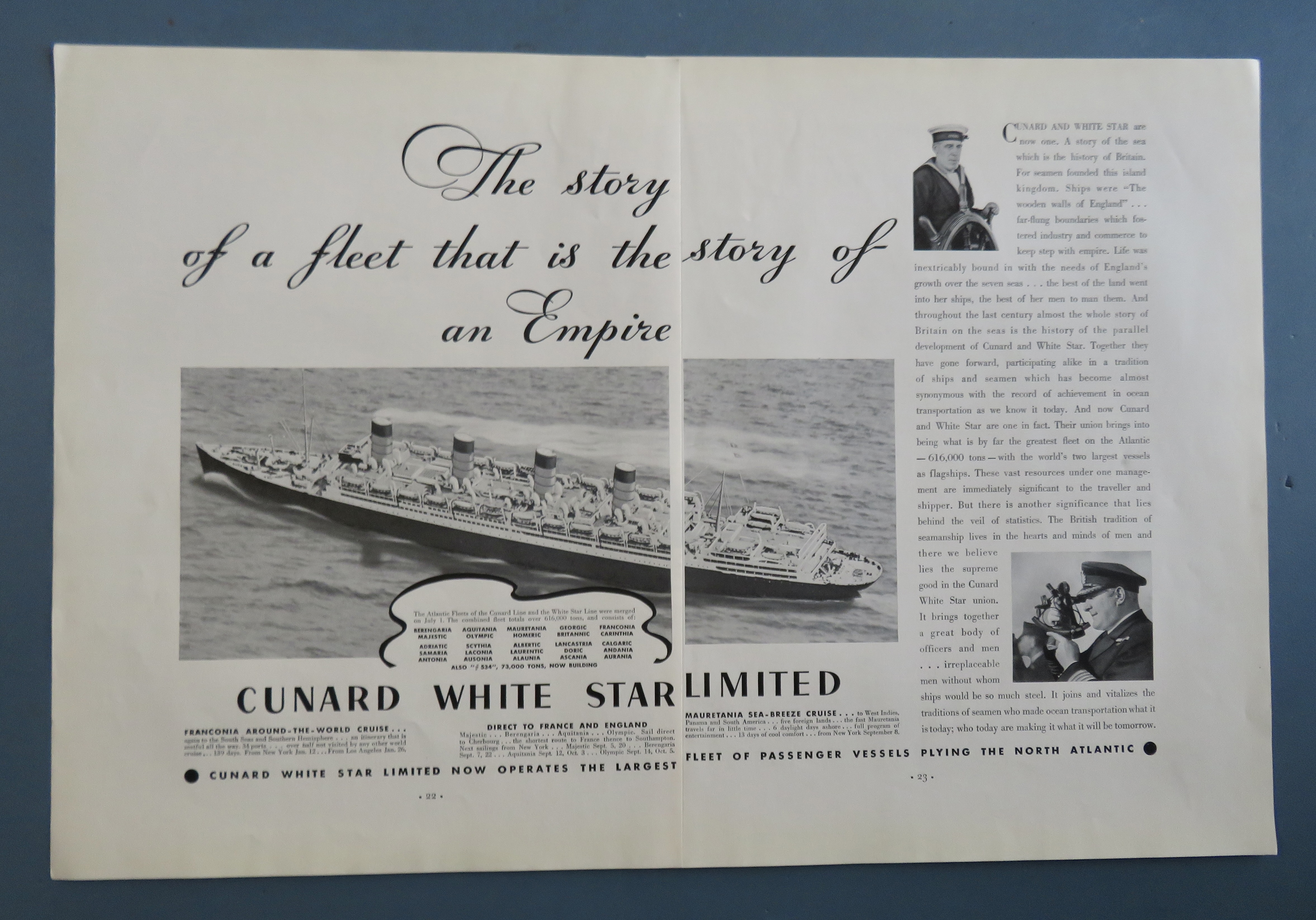 1934 Cunard White Star Limited with The Story of Empire