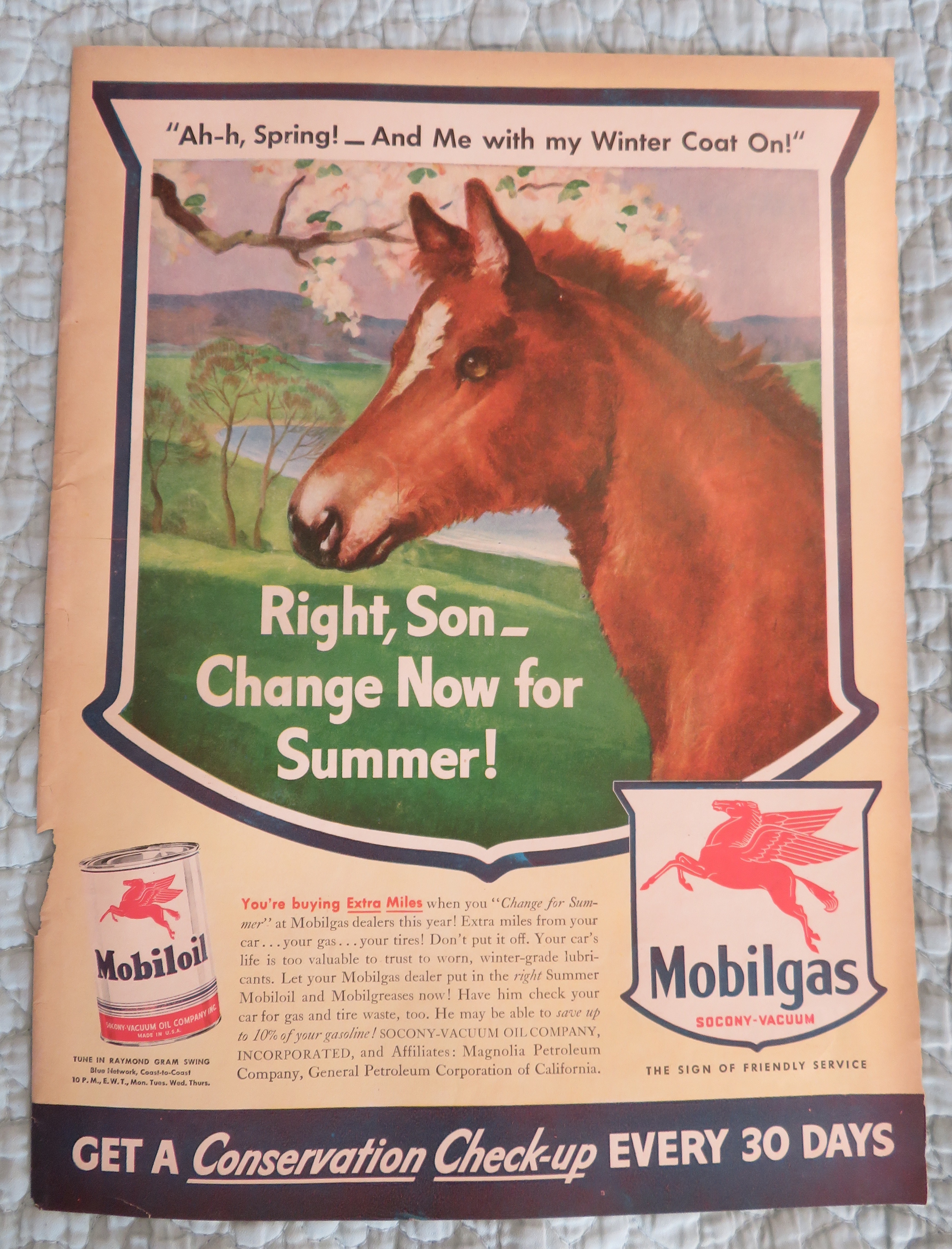 1943 Mobil Gas/Mobil Oil with Little Pony